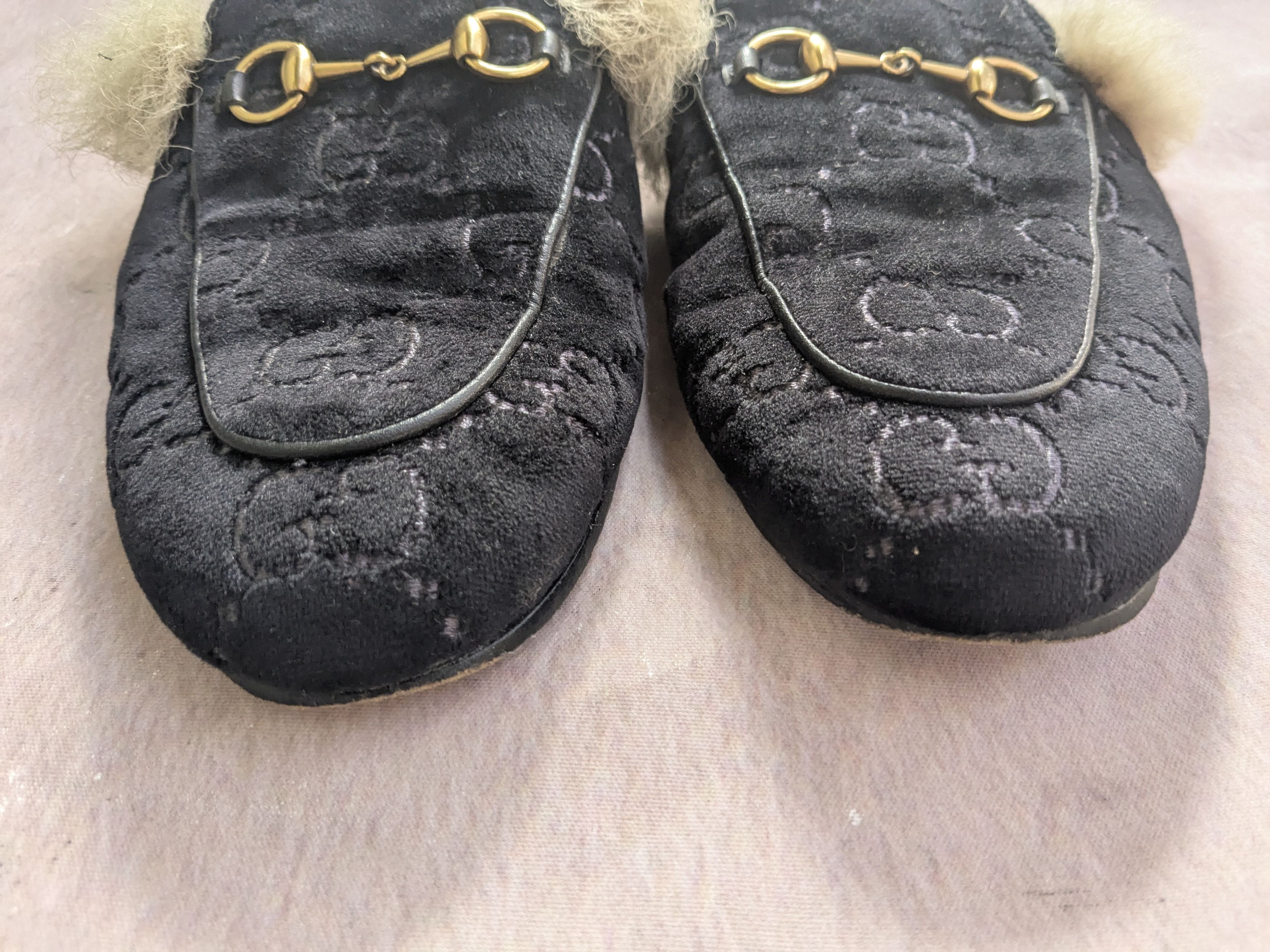 Gucci Gucci Princetown Horsebit Loafers Black Velvet 37 7 Logo Size US 7 / IT 37 - 2 Thumbnail