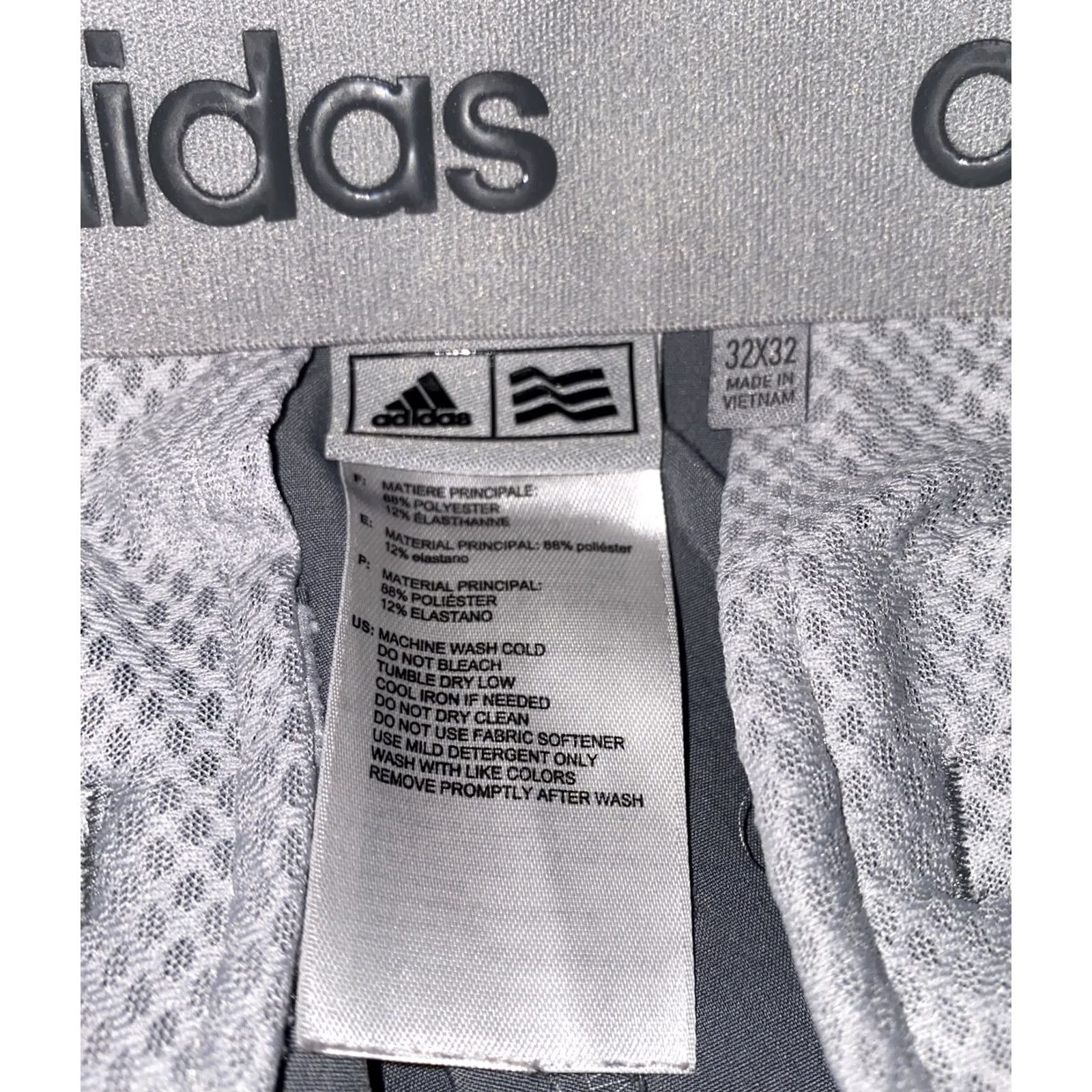 Adidas Adidas Golf Pants Mens Gray Polyester 32x32 Regular Flat Front Inseam 32 Size 32 Casual Sportswear Pants Size US 32 / EU 48 - 5 Thumbnail