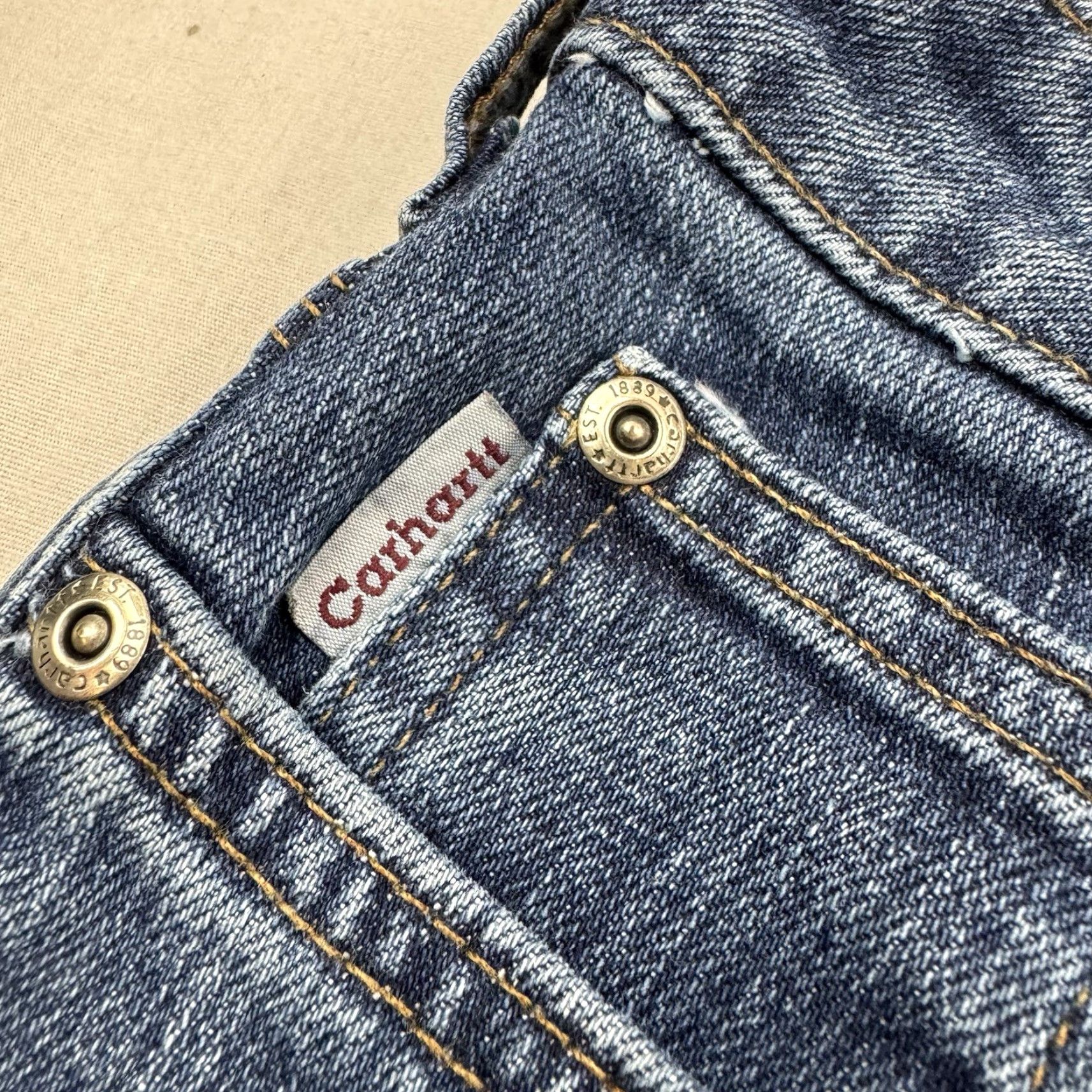 Carhartt VINTAGE Carhartt Jeans Womens 6 Blue Bootcut Traditional Fit Hipster Farm Y2K Size 28" / US 6 / IT 42 - 4 Thumbnail