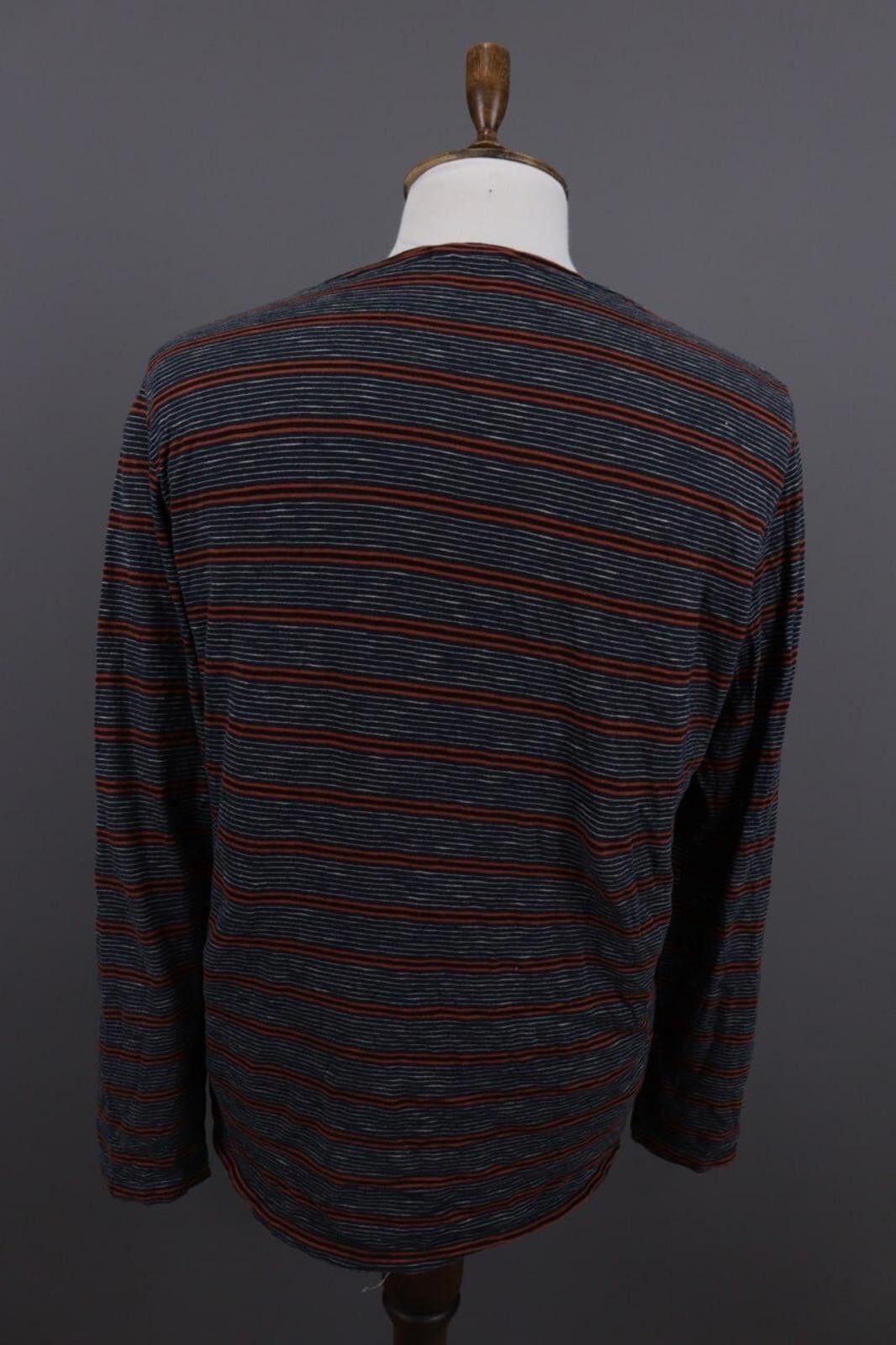 Nudie Jeans Nudie Jeans Co Gray Striped Knit Relaxed Sweater Size L Size US L / EU 52-54 / 3 - 10 Thumbnail