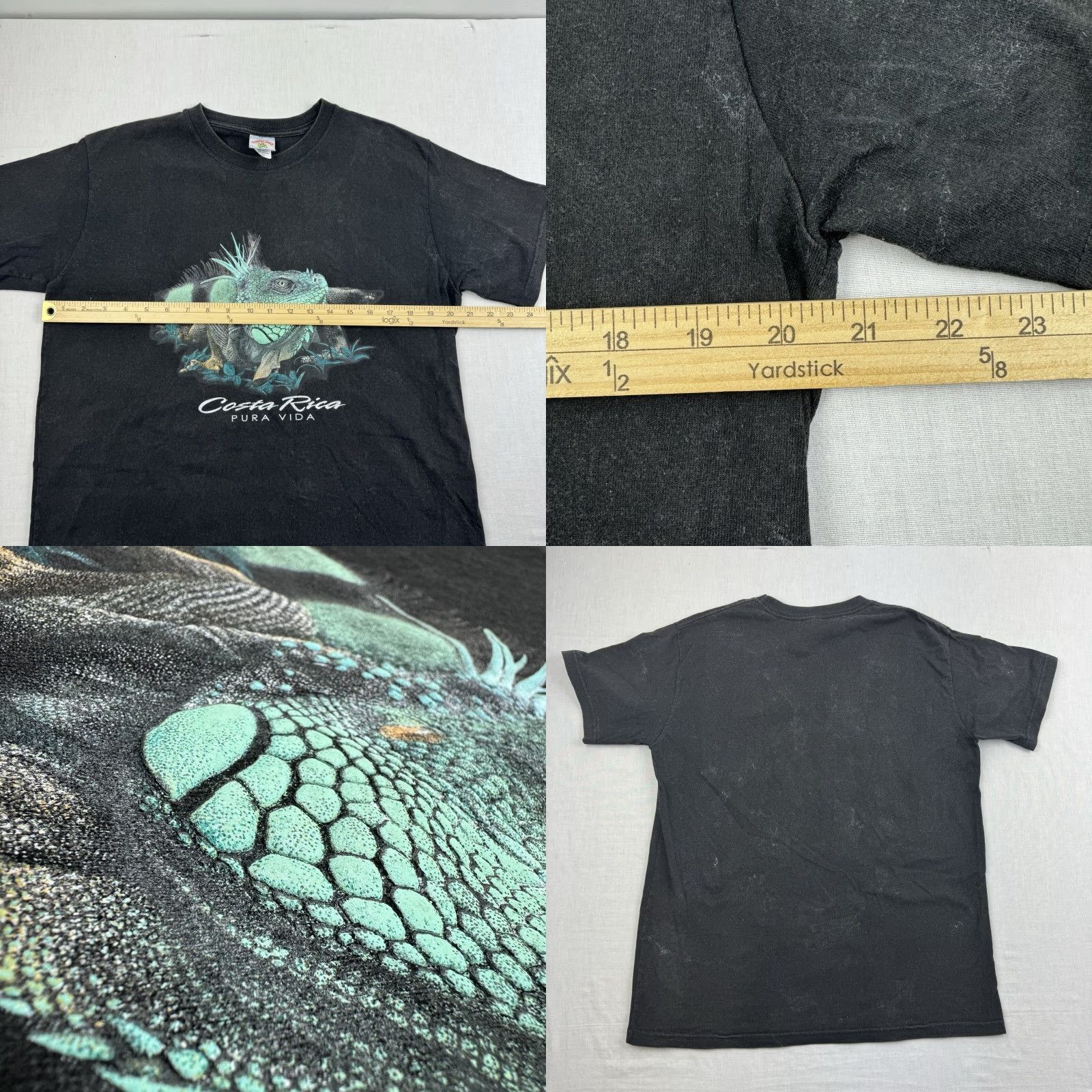 Vintage Vintage Costa Rica Shirt Adult Medium Black Iguana Animal Nature Tropical USA Size US M / EU 48-50 / 2 - 8 Thumbnail