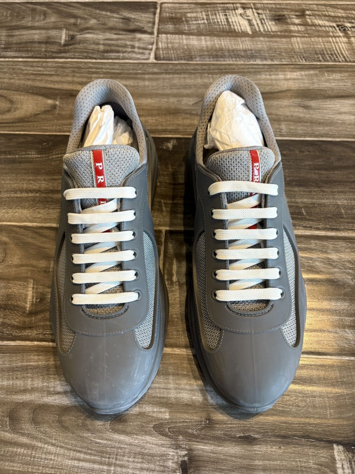 Prada Prada America's Cup Soft rubber sneakers - steel gray Size US 12 / EU 45 - 3 Thumbnail