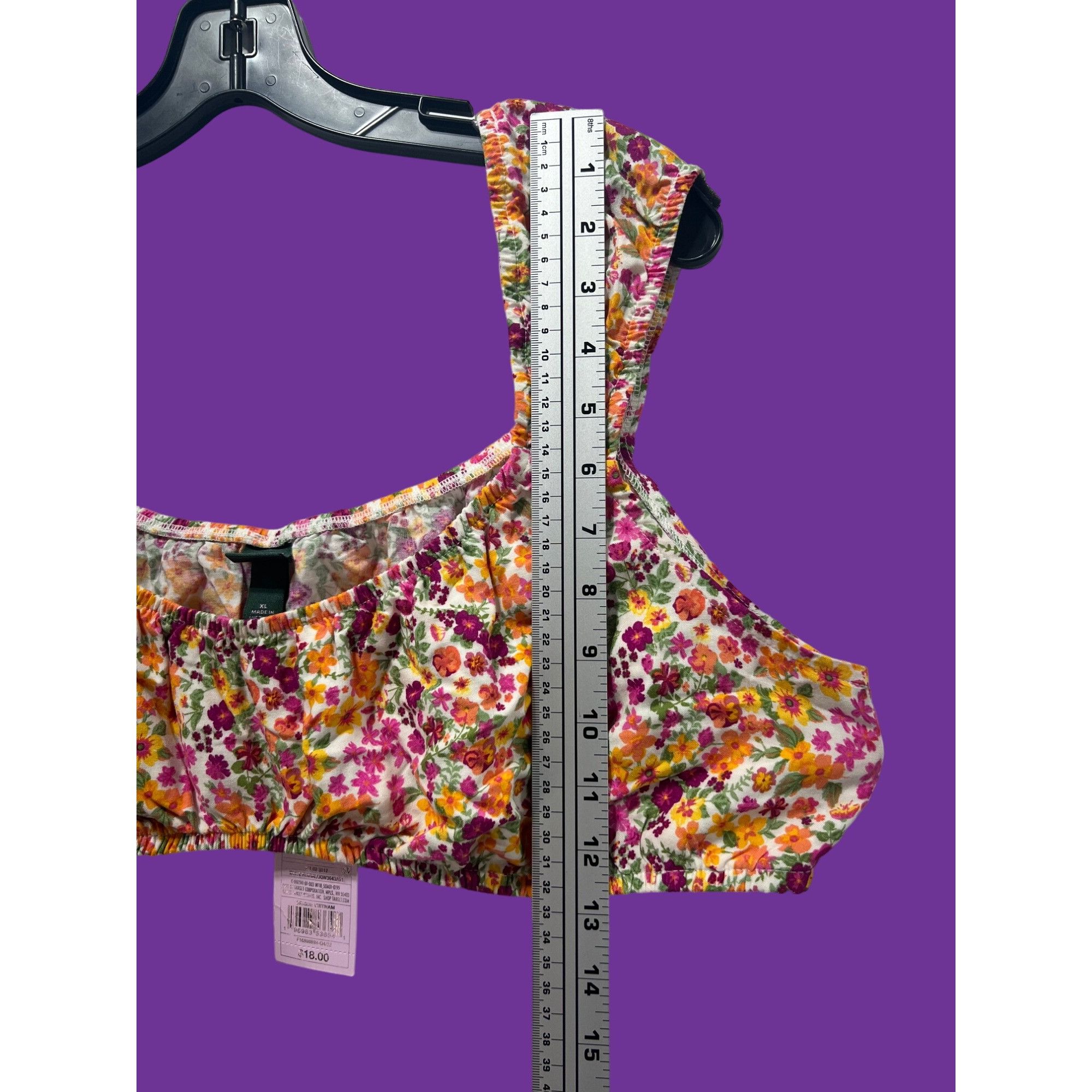 Other Wild Fable - Women's Cap Sleeve Tiny Top - Floral - Extra La Size XL / US 12-14 / IT 48-50 - 5 Thumbnail