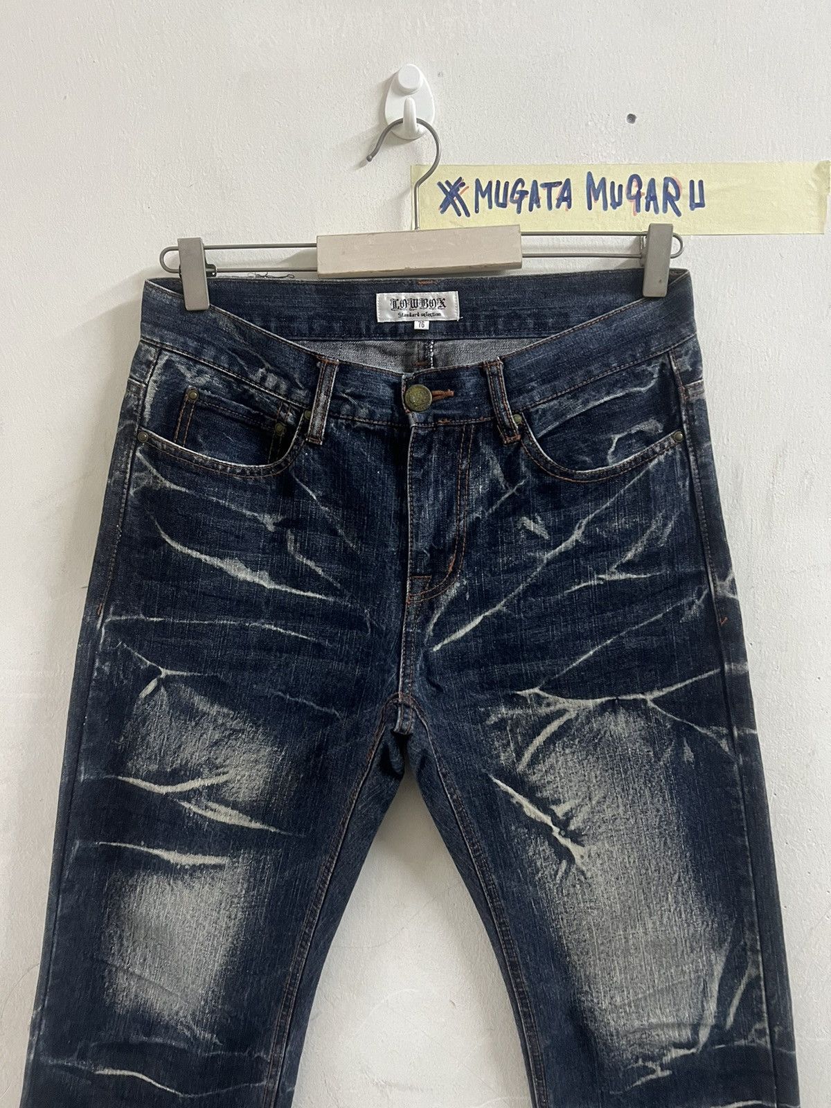 Japanese Brand × Vintage HOT‼️LOWBOX DISTRESSED DENIM PANT Size US 30 / EU 46 - 2 Thumbnail