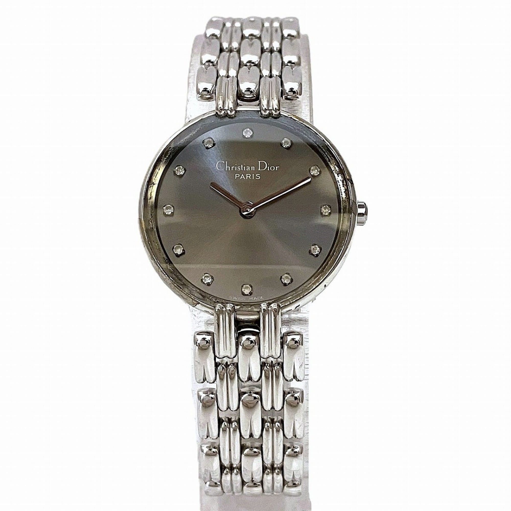 Dior Christian Dior Bacilla watch, total weight 37.8g, stainless steel, quartz movement, gunmetal dial, D44-120 Size ONE SIZE - 1 Thumbnail