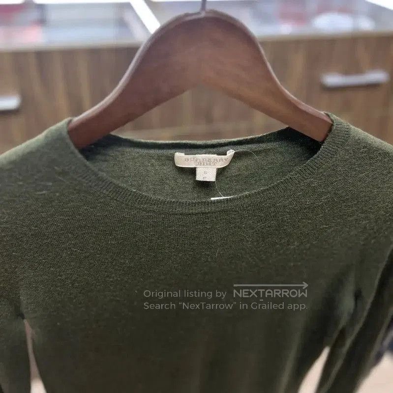 Burberry Burberry Green Wool Knit Long Sleeve Sweater. Size S / US 4 / IT 40 - 4 Thumbnail