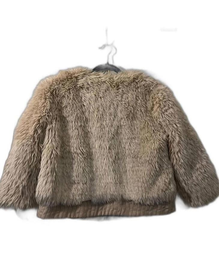 Designer Elevenses Anthropologie Pink Faux Fur Bomber Jacket SZ SM Size S / US 4 / IT 40 - 2 Thumbnail