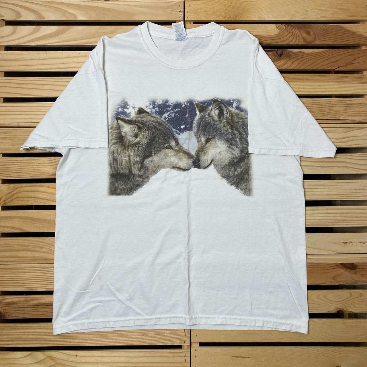 Jerzees Vintage Wolves White Nature Tee Size XL Size US XL / EU 56 / 4 - 1 Thumbnail