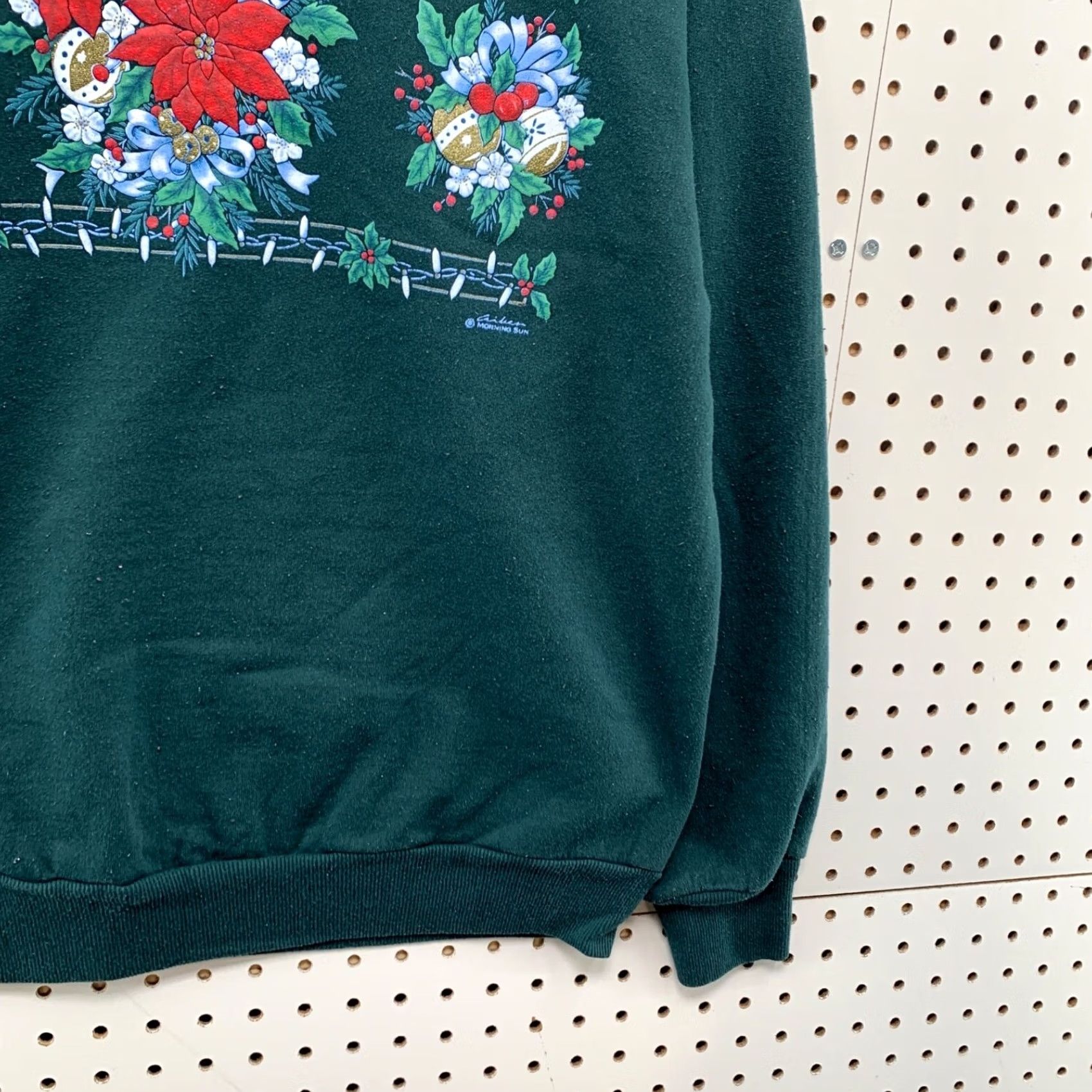 Vintage VINTAGE Morning Sun Sweatshirt Women Medium Green Red Flower Crewneck Floral Size M / US 6-8 / IT 42-44 - 5 Thumbnail