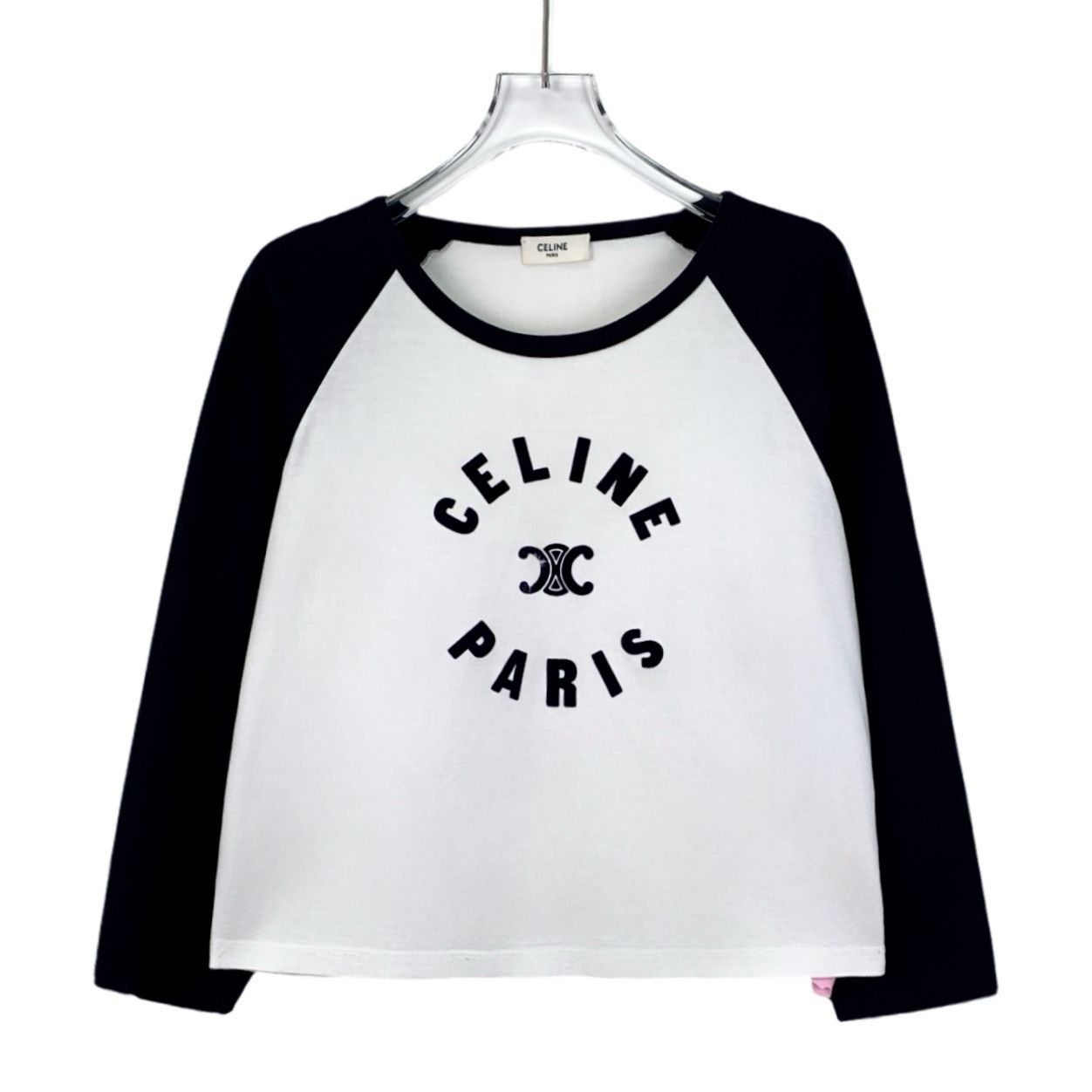 CELINE 長袖シャツ 黒と白 レンガ エディ 44 S M Celine CW0147 Celine 