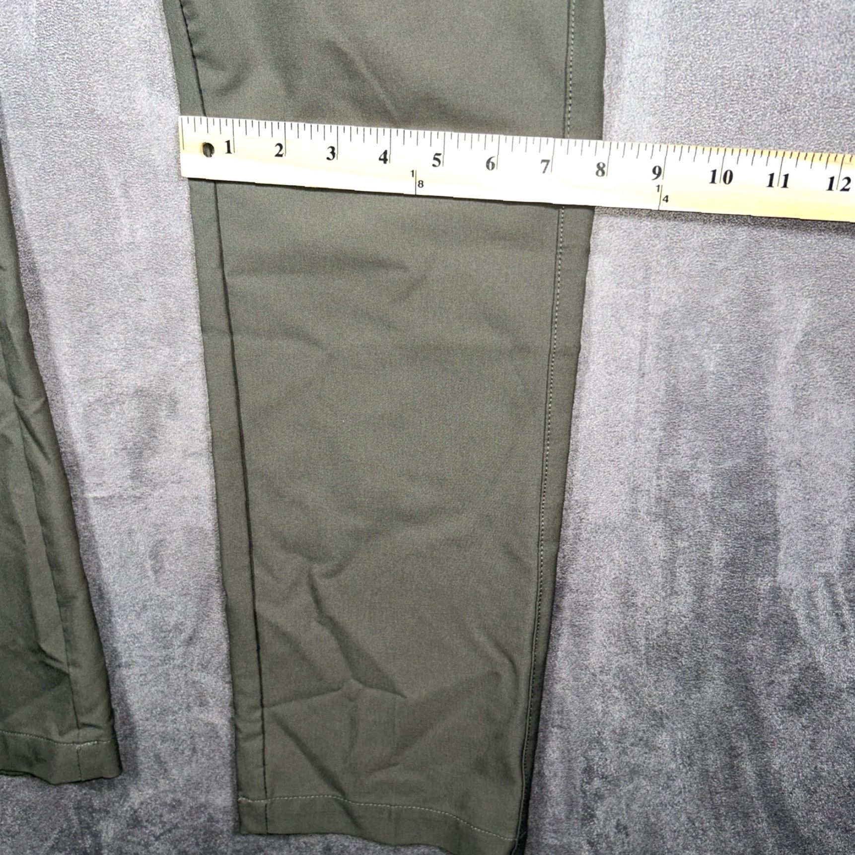 Olive Greg Norman Mens Performance Classic Pants Olive Green 32x30 Slash Pockets Size US 32 / EU 48 - 6 Thumbnail