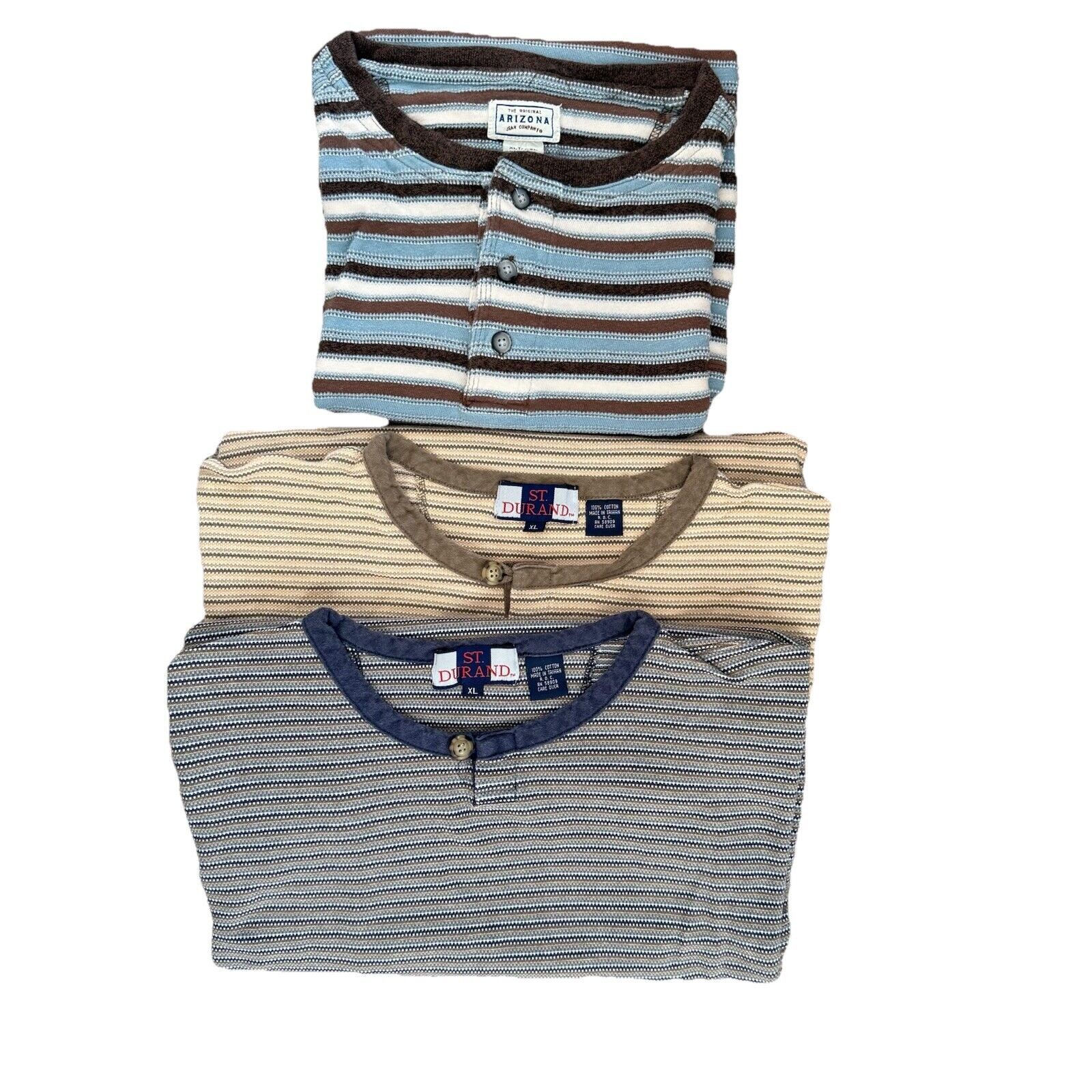Arizona Jean Co. Men’s Shirt Bundle 3 Henley Short Sleeve Knit XL Size US XL / EU 56 / 4 - 2 Thumbnail