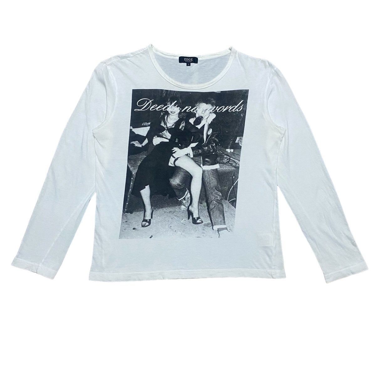 Rare‼️🔥Vintage EDGE RUPERT Deeds No Words Photo Tee T-Shirt