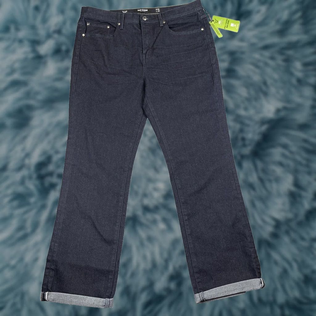 Denime MBX Denim Los Angeles Jeans Men 36X32 Straight Fit Blue Denim (meas. 38x32) NEW Size US 36 / EU 52 - 1 Thumbnail