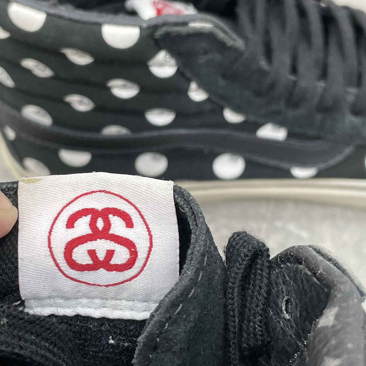 Stussy × Vans Stussy x Vans Vault Sk8-Hi LX 8-Ball UK7.5 Black White Rare Size US 8.5 / EU 41-42 - 8 Thumbnail