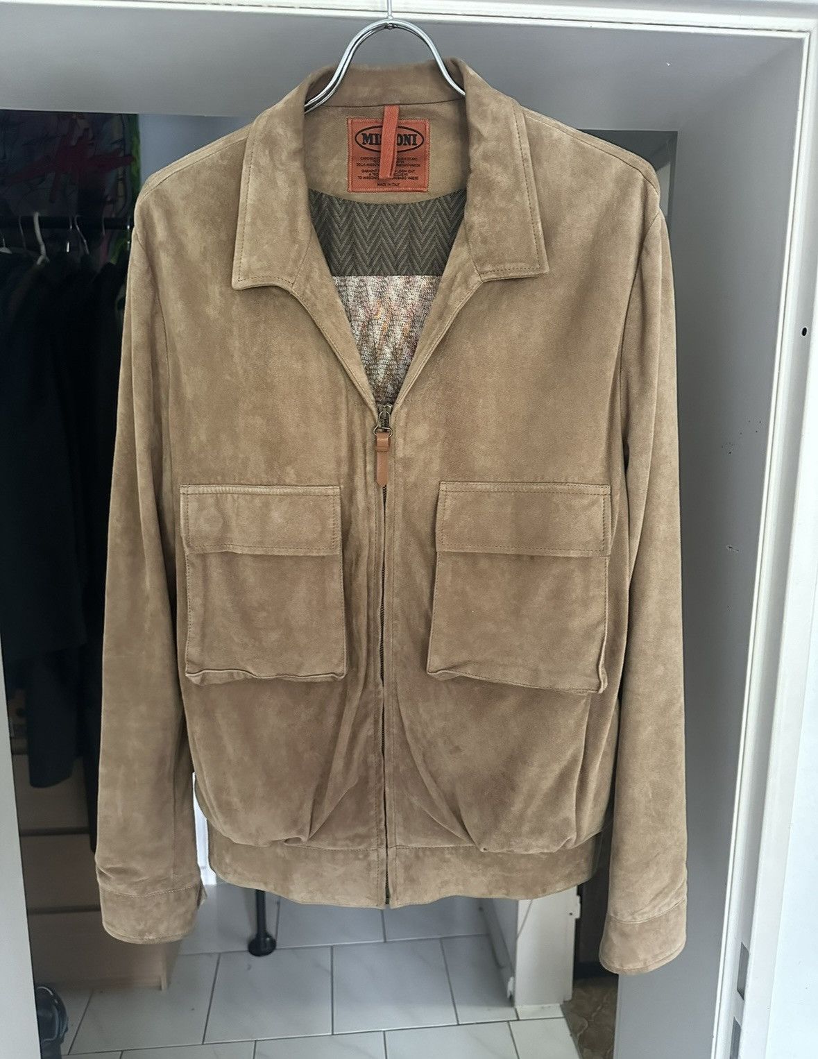 Missoni Reversed leather brown jacket Size US L / EU 52-54 / 3 - 1 Thumbnail
