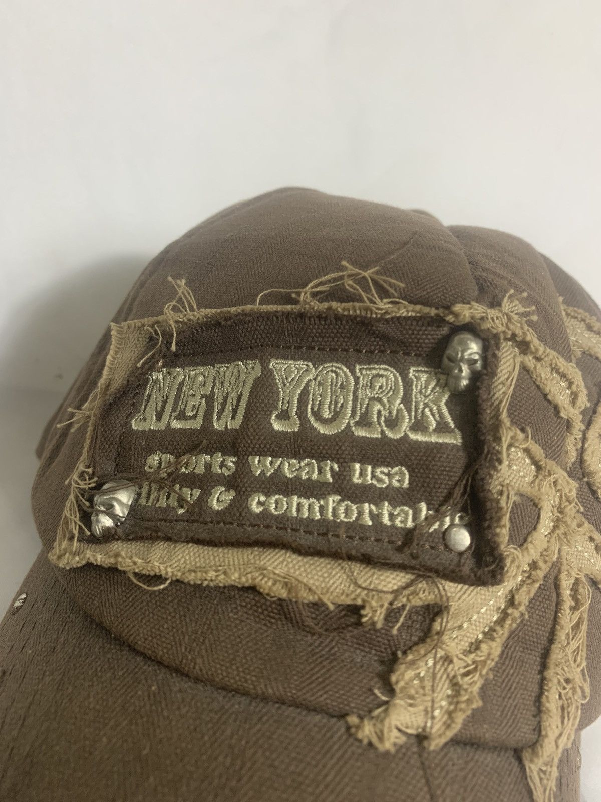 Japanese Brand Skulls NY Distressed Hats Size ONE SIZE - 5 Thumbnail