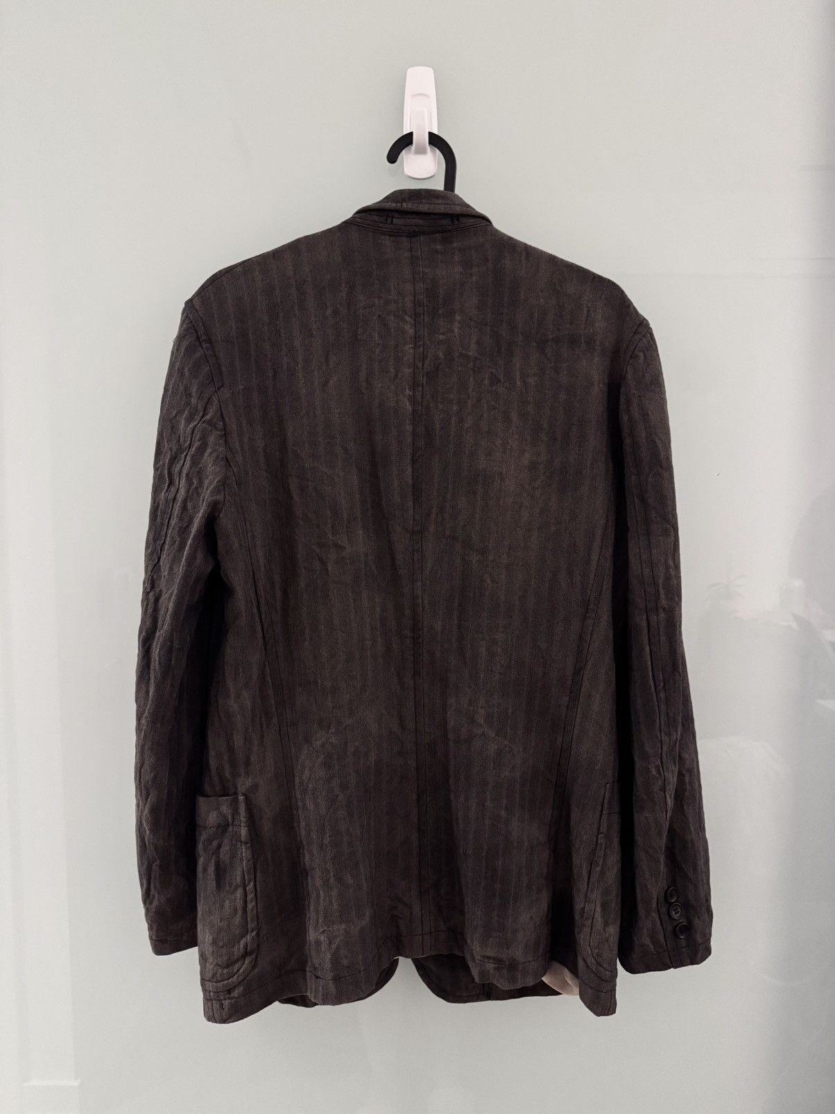 Comme des Garcons Homme Comme des Garçons AD2004 Distressed Faded Blazer Size 38S - 4 Thumbnail