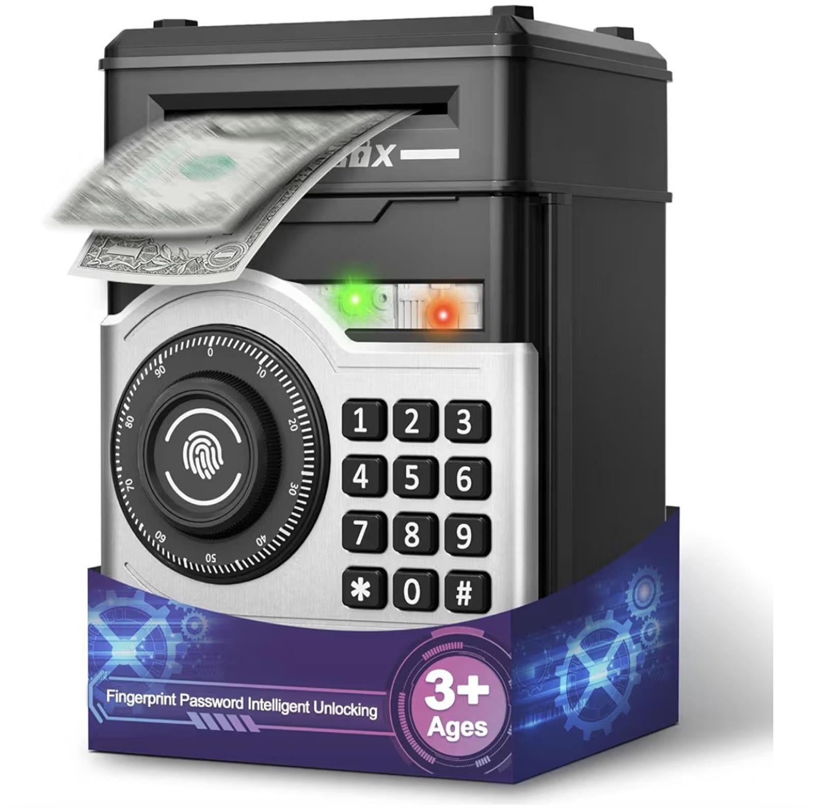 Other SafeMax Fingerprint Password Intelligent Unlocking Money Size ONE SIZE - 1 Preview
