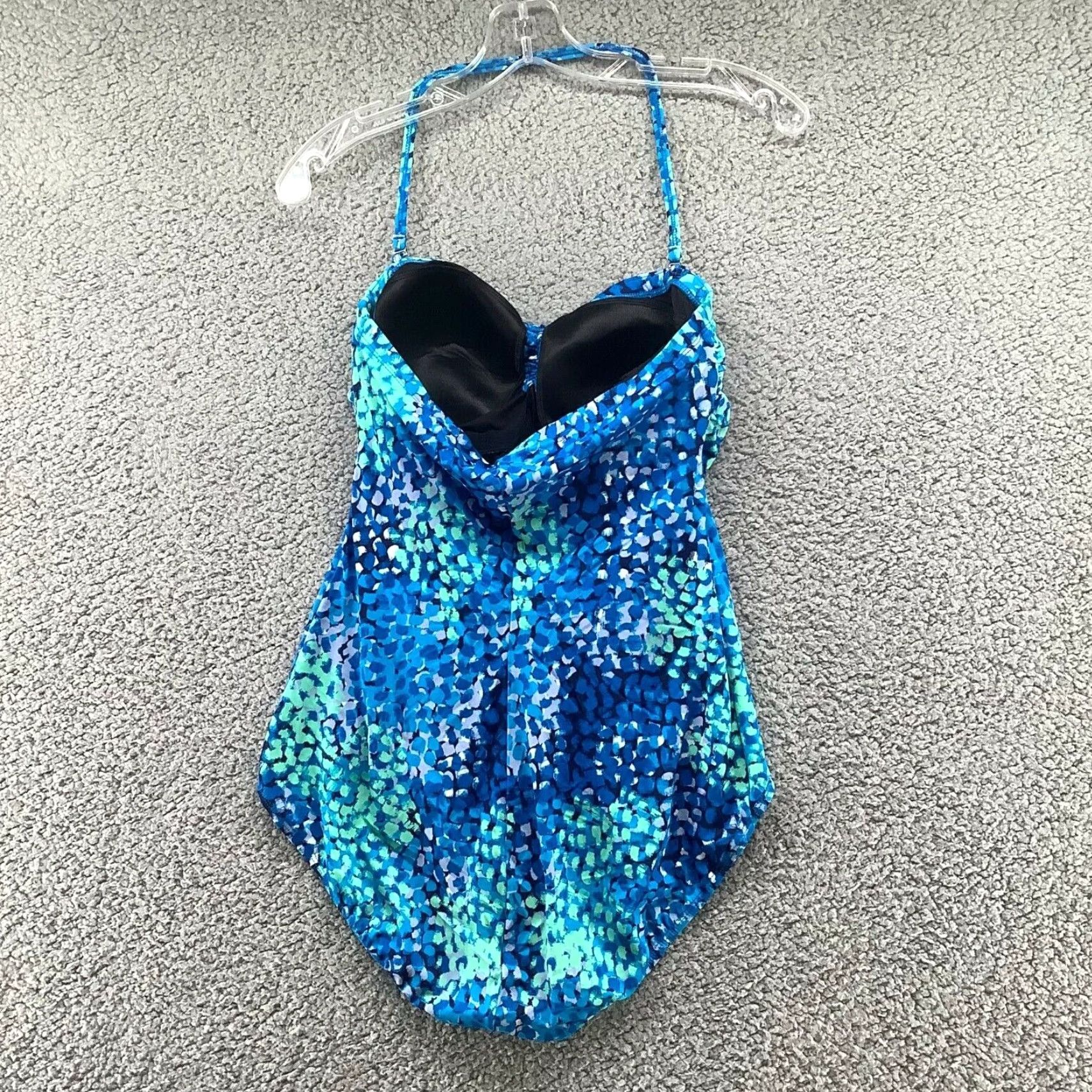 Jantzen Jantzen One Piece Swimsuit Womens XL Blue Tropical Halter Beach Summer Swim Size ONE SIZE - 2 Thumbnail