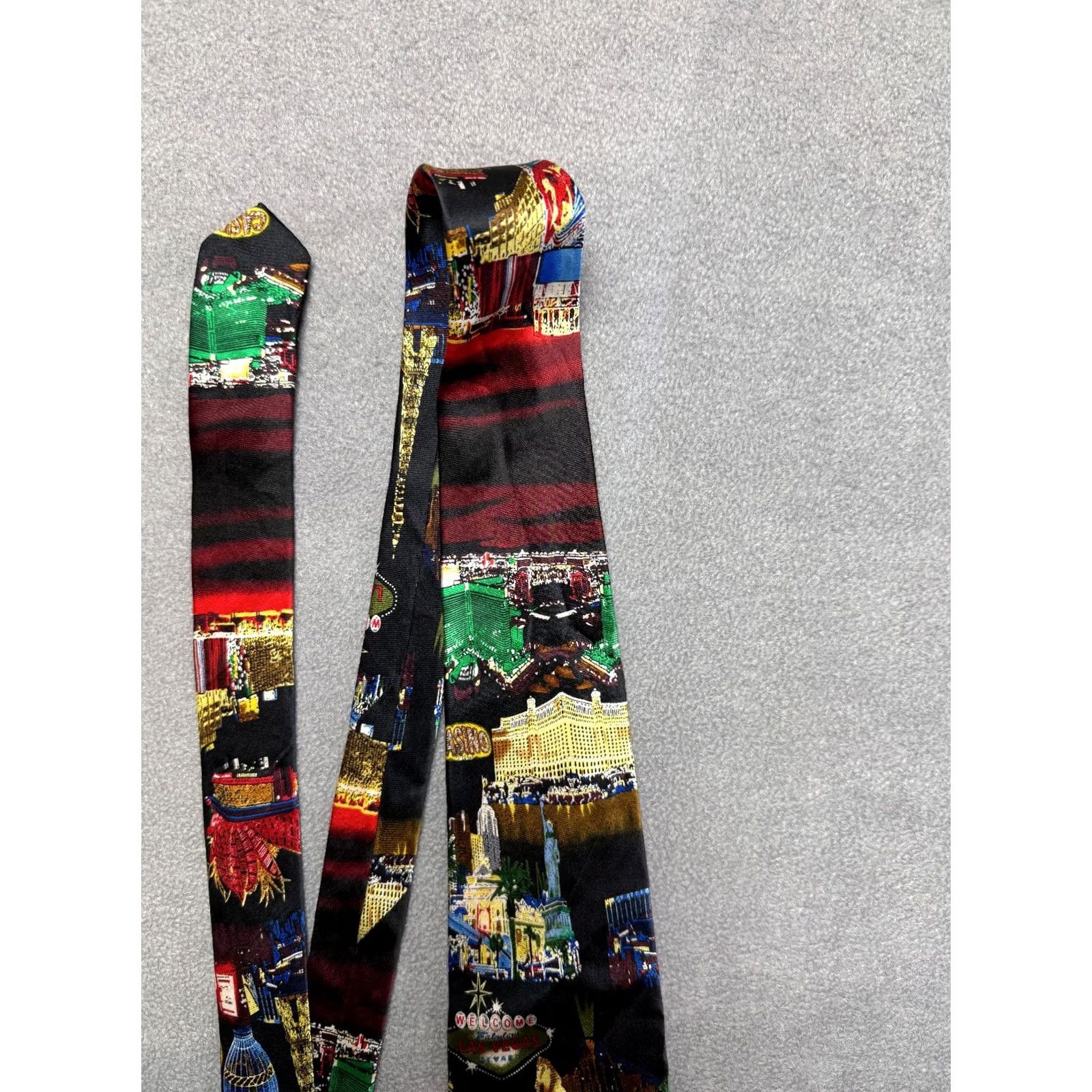 Vintage VINTAGE Museum Artifacts Tie Mens Las Vegas Nights Handmade Silk Neck All Size ONE SIZE - 4 Thumbnail