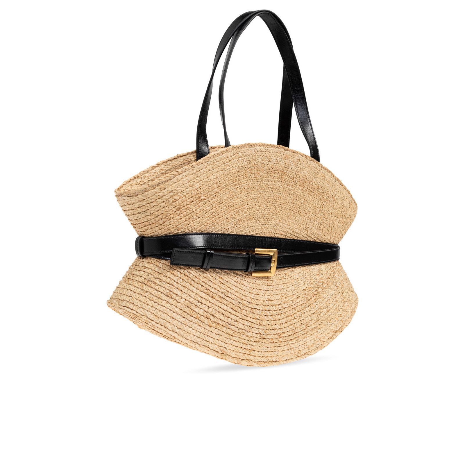 Balmain BALMAIN Shuffle Medium Beige Raffia Shoulder Bag New & Authe Size ONE SIZE - 3 Thumbnail