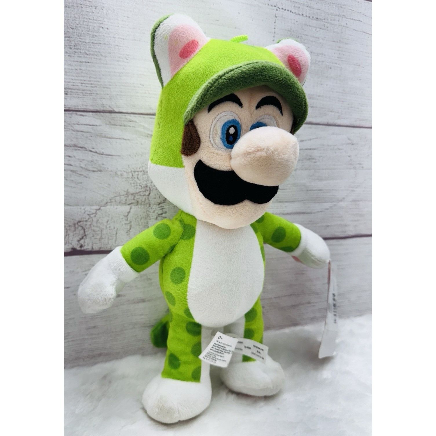 Nintendo SUPER MARIO BROS LUIGI Green Cat Suit Plush 12" Nintendo Stu Size ONE SIZE - 4 Thumbnail