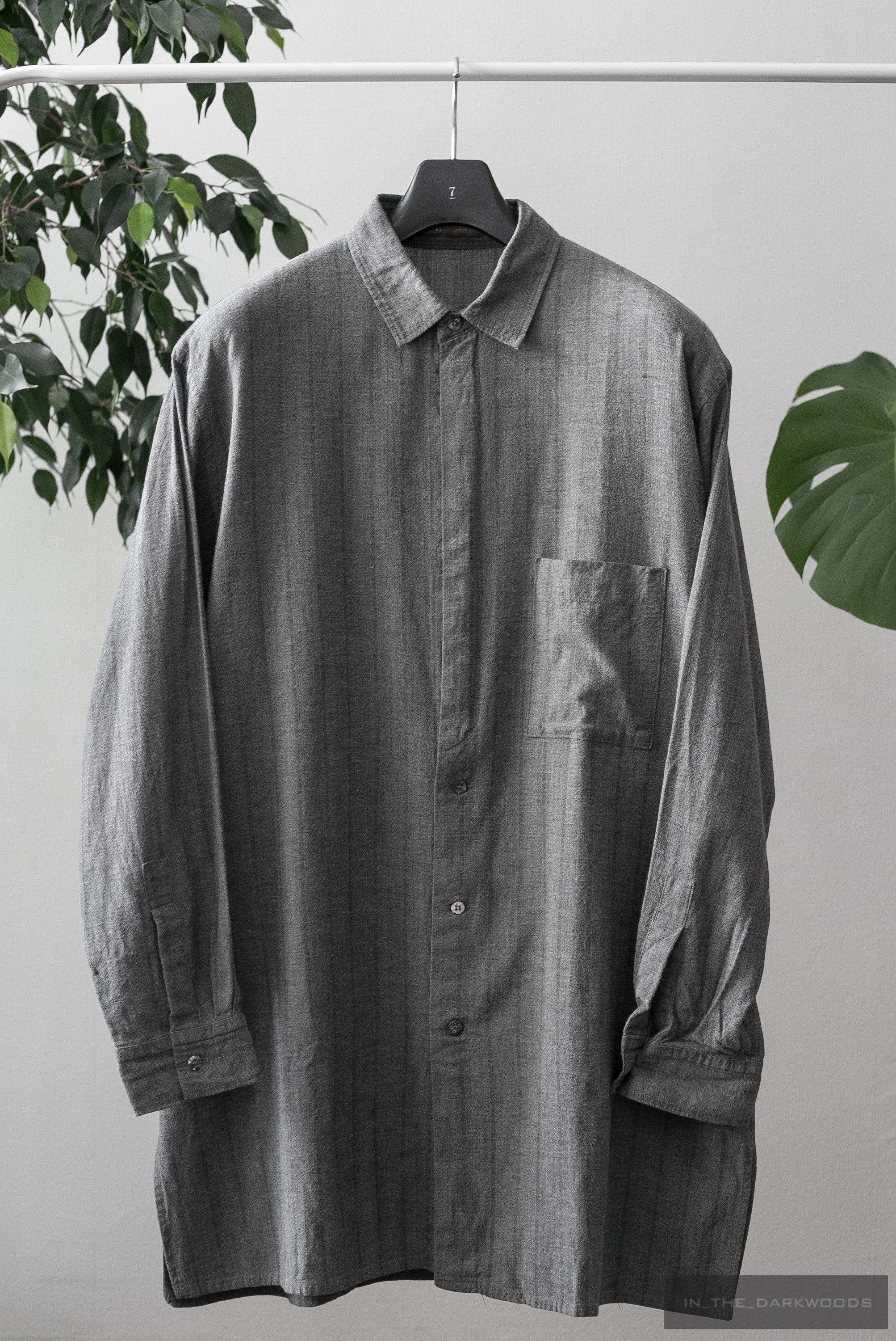 image of Yohji Yamamoto x YS For Men Half-Zip/half-Button Shirt, Men's (Size Medium)