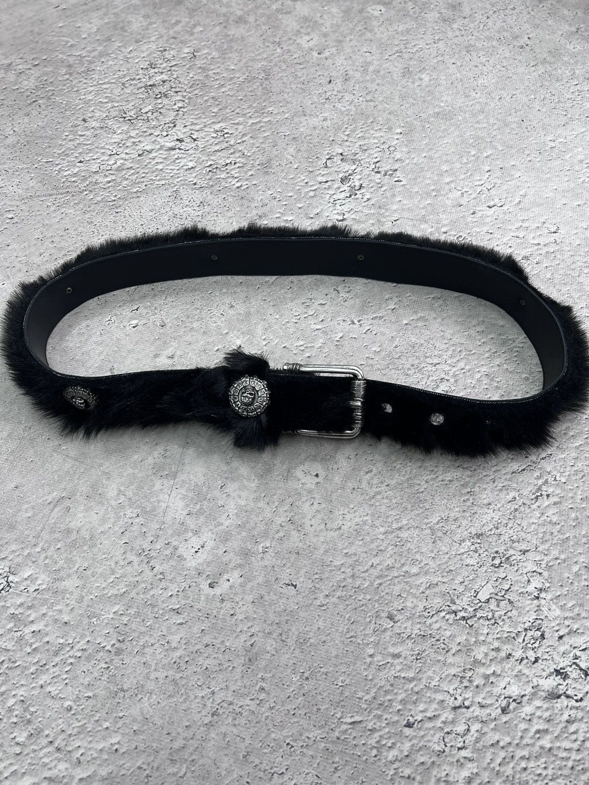 Hysteric Glamour × If Six Was Nine VINTAGE AVANT-GARDE GOTHIC LEATHER BELT RICK OWENS STYLE Size ONE SIZE - 2 Thumbnail