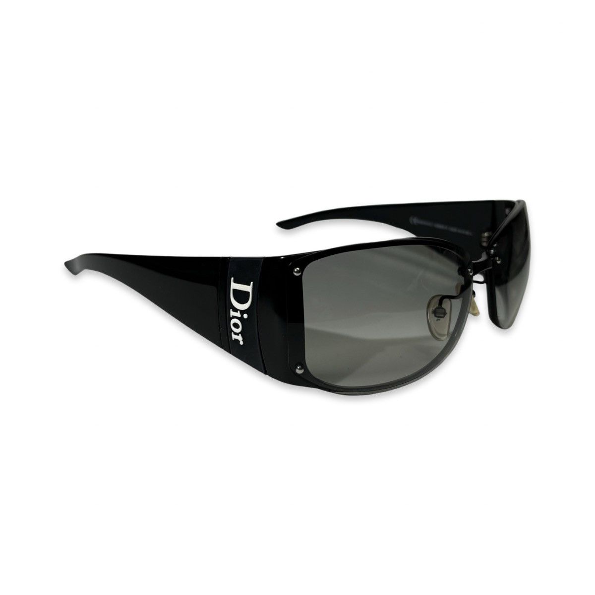 Dior × John Galliano × Vintage Dior 2000s Dior Logo Black Sunglasses Size ONE SIZE - 3 Thumbnail