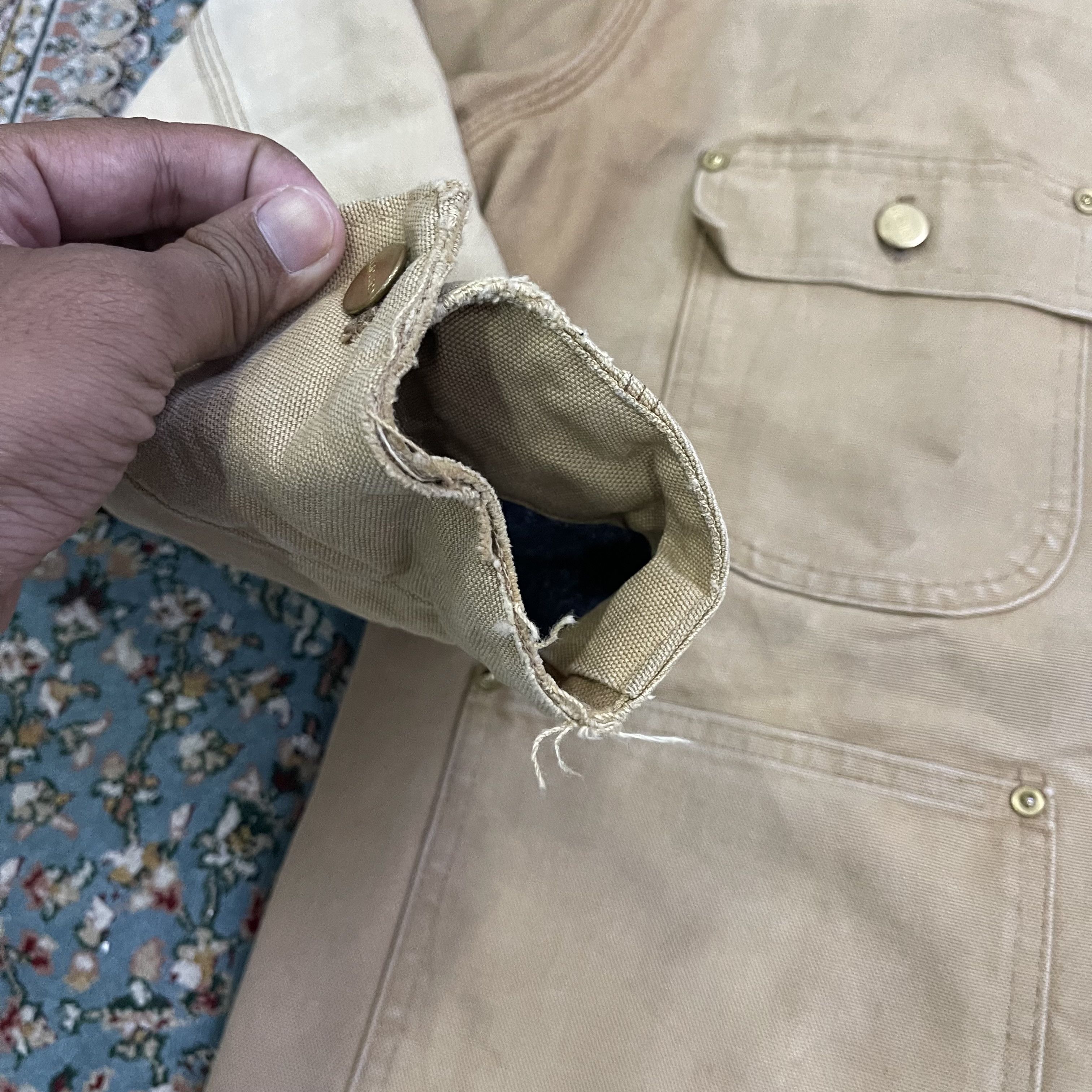 Carhartt × Carhartt Wip × Vintage Vtg 90s Carhartt Detroit Jacket Inner Blanket Size US XL / EU 56 / 4 - 9 Thumbnail