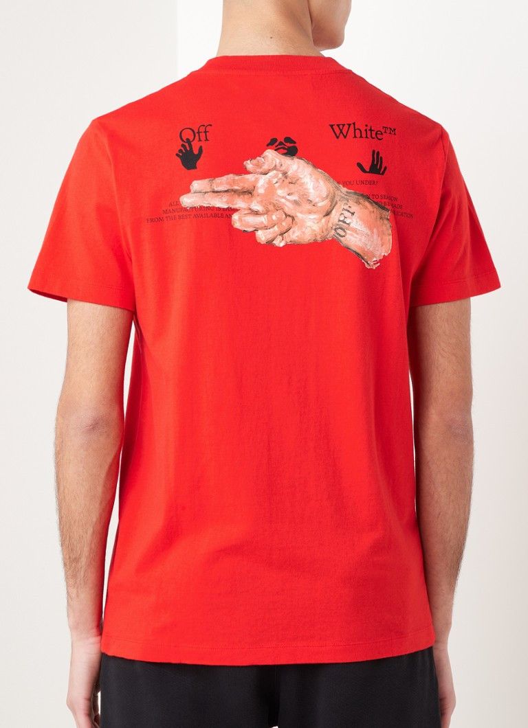 Off-White Red Pascal Hand Gun Logo T-shirt Size US L / EU 52-54 / 3 - 2 Thumbnail