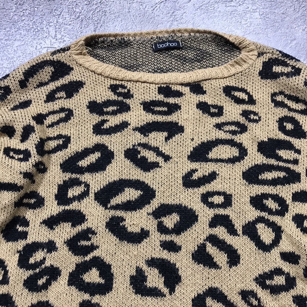 Vintage Vintage Y2K Leopard Print Oversized Knit Sweater Grunge M Size M / US 6-8 / IT 42-44 - 3 Thumbnail