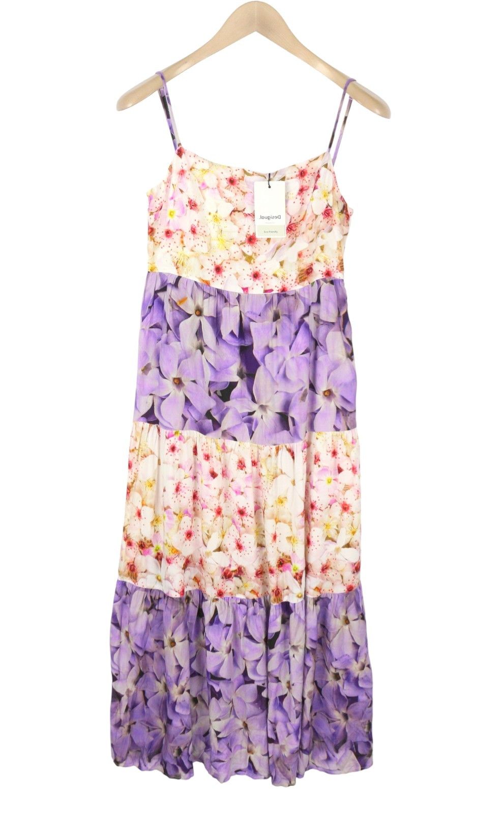 Desigual VEST ESTRELLA S Floral Sleeveless Midi Dress 89009 Size S / US 4 / IT 40 - 4 Thumbnail