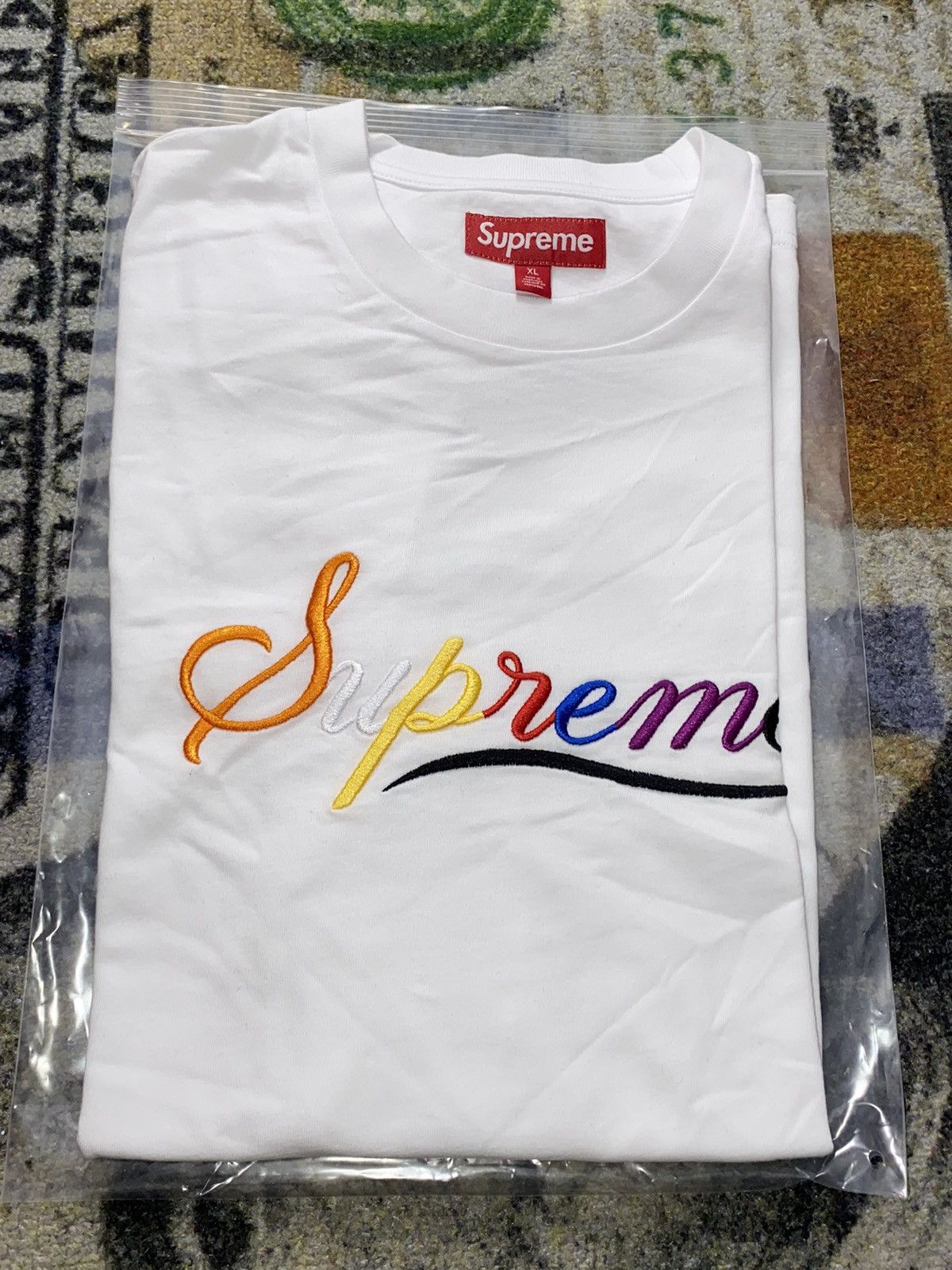 Supreme Supreme Cursive S/S Top White | Grailed