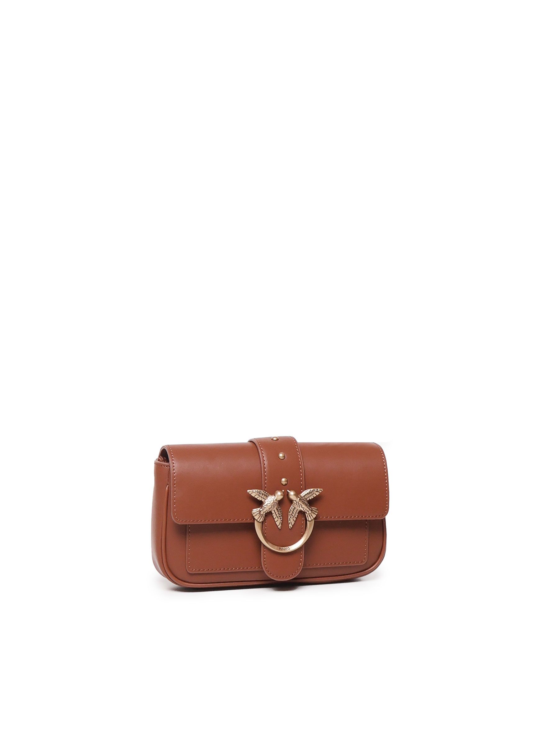 Pinko o1s22i1n0824 Size: OS / Love Pocket Crossbody Bag in Brown Size ONE SIZE - 4 Thumbnail