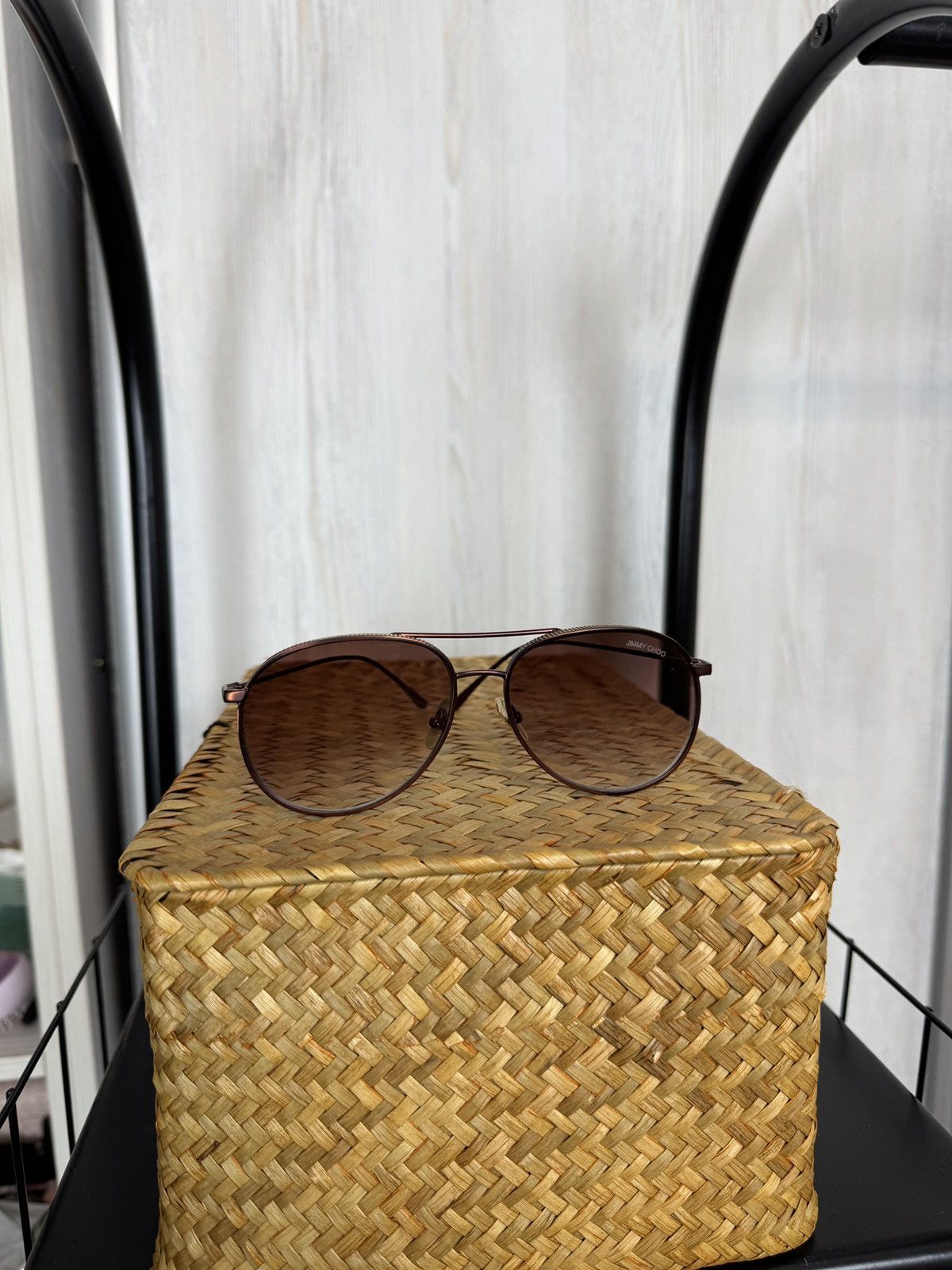 Jimmy Choo Jimmy Choo Ello Black Gold Copper Sunglasses Size ONE SIZE - 2 Thumbnail