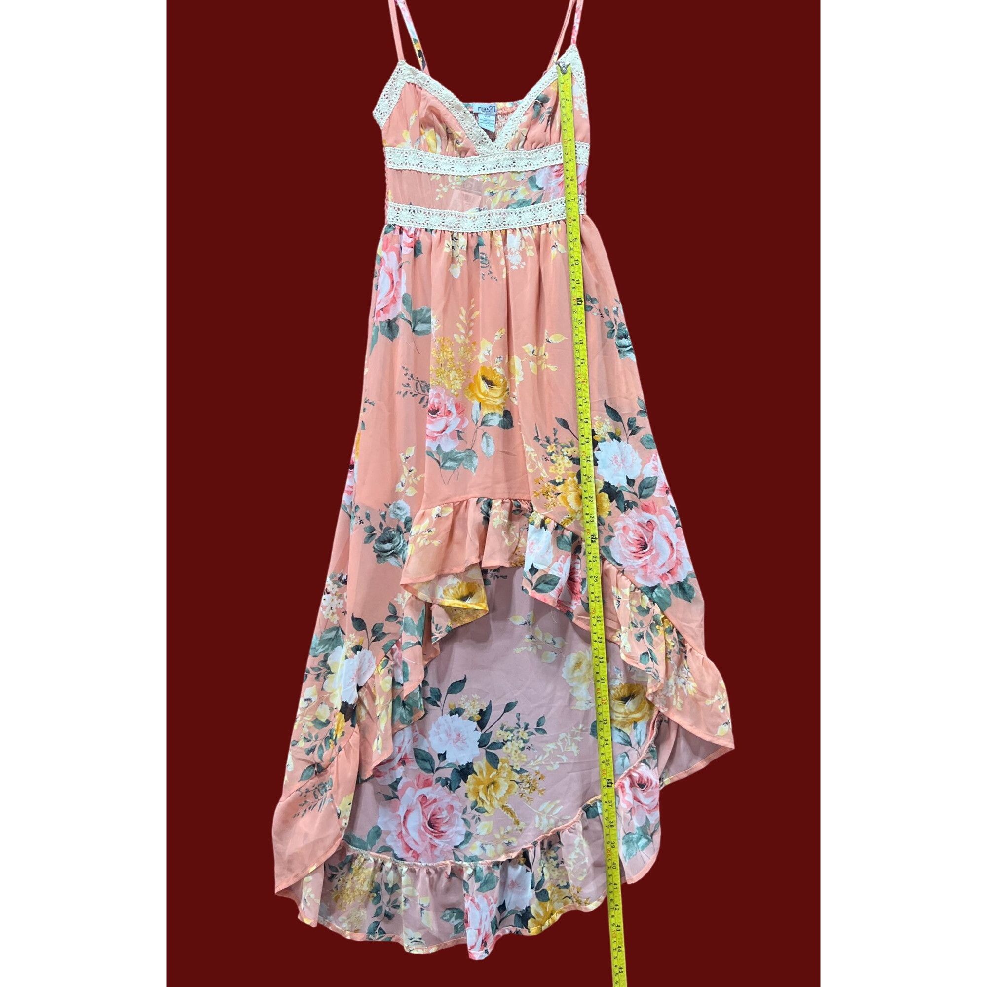 rue21 Rue 21 - Women's Sumer Sleeveless High Low Hem Ruffle Floral Size XXS / US 00 / IT 34 - 7 Thumbnail