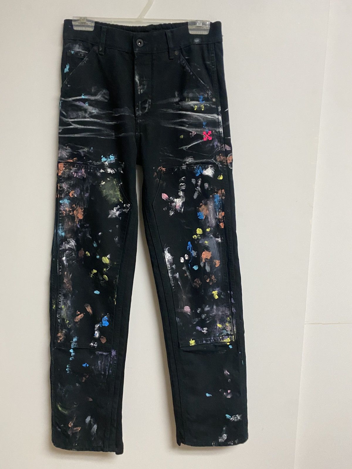 Off-White Off White paint splatter hybrid denim Size US 32 / EU 48 - 1 Thumbnail