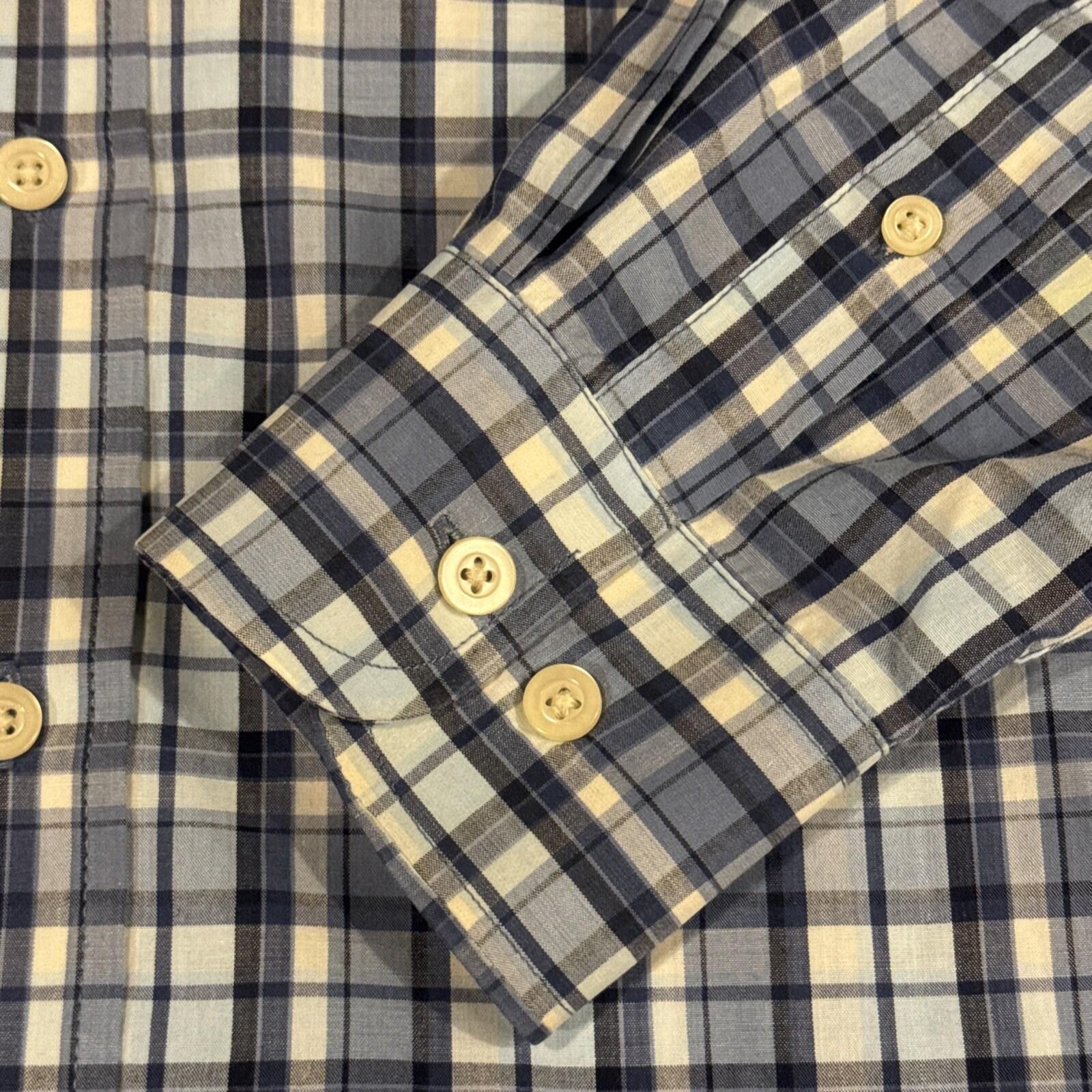 Puritan Puritan Men's Med 38/40 LS Plaid Casual Cotton Blend [649] Size US M / EU 48-50 / 2 - 6 Thumbnail