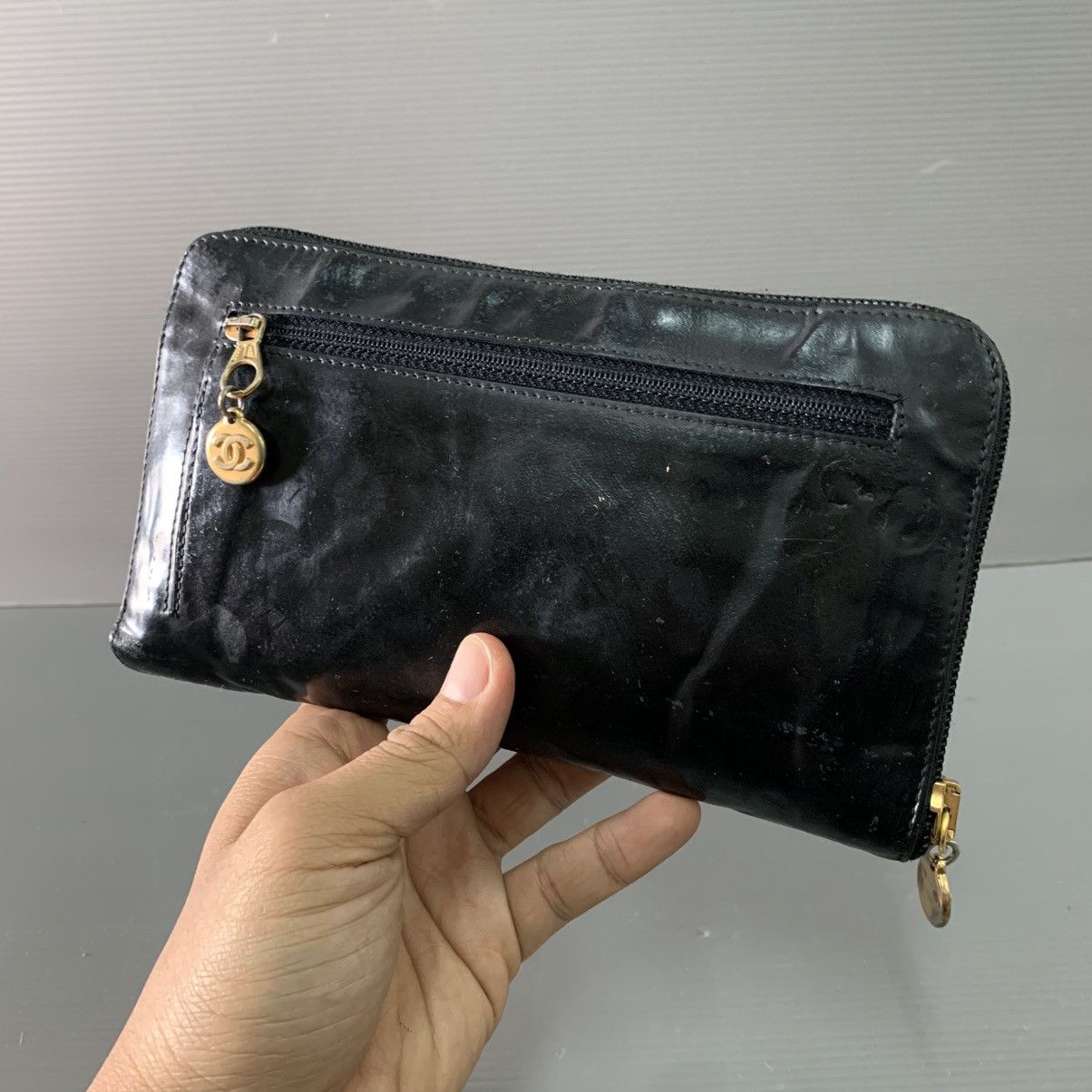 Chanel Chanel Vernis Black Leather Wallet Size ONE SIZE - 3 Thumbnail