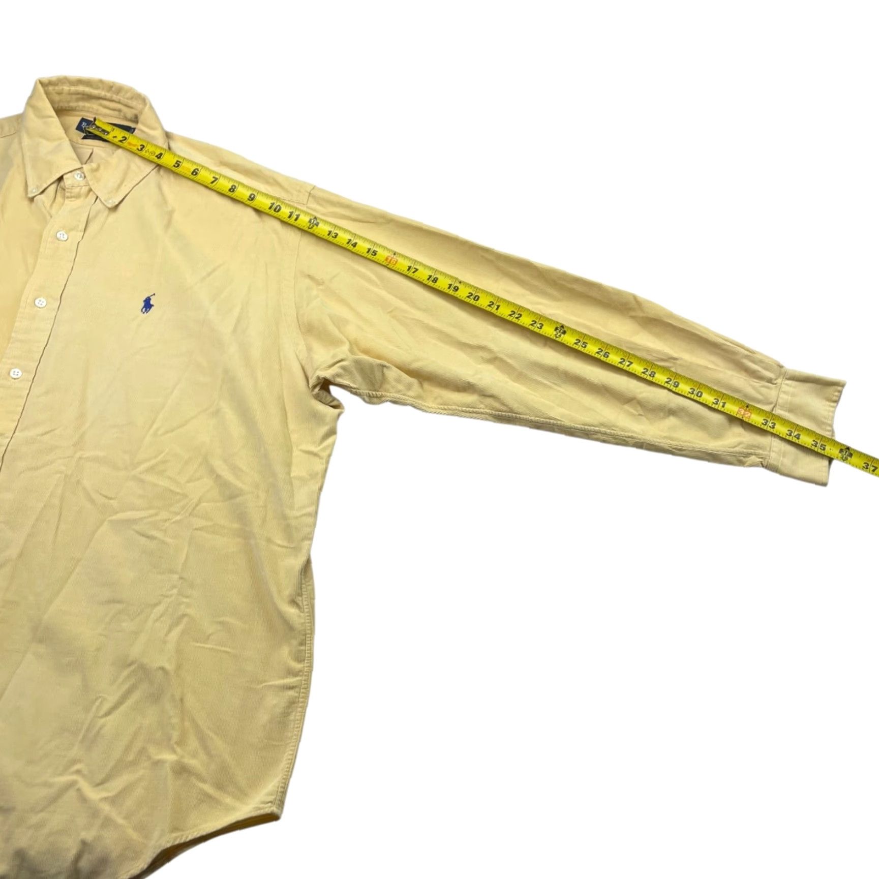 Ralph Lauren VTG Ralph Lauren Button-Up Shirt L/S Corduroy Blake Men’s Yellow Red 100% Cotton Button-Down Collar Vintage Shirt Size US L / EU 52-54 / 3 - 5 Thumbnail