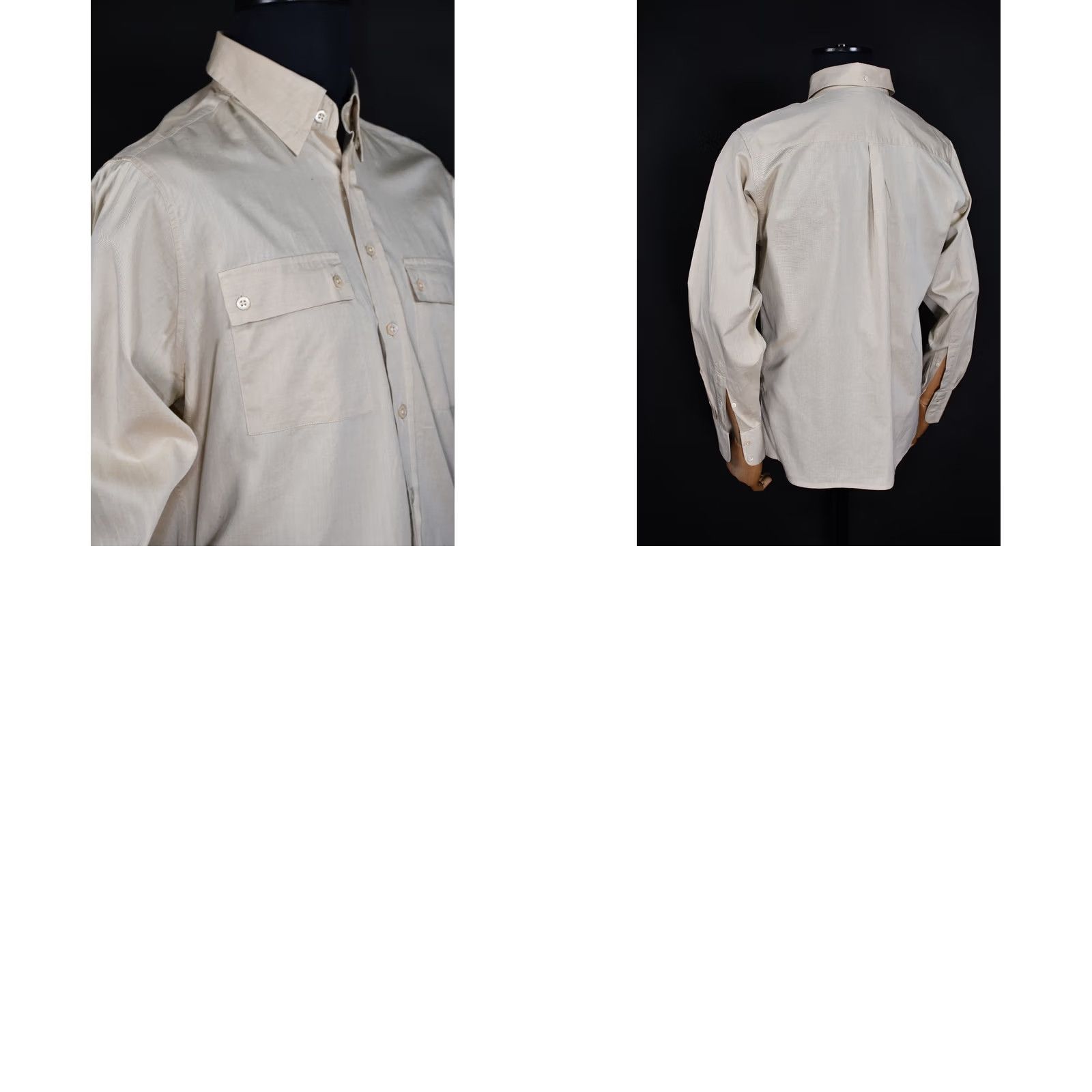 Vintage Holland & Holland Shirt Button-Down M Beige Cotton Men Regular Size M Size US M / EU 48-50 / 2 - 8 Thumbnail
