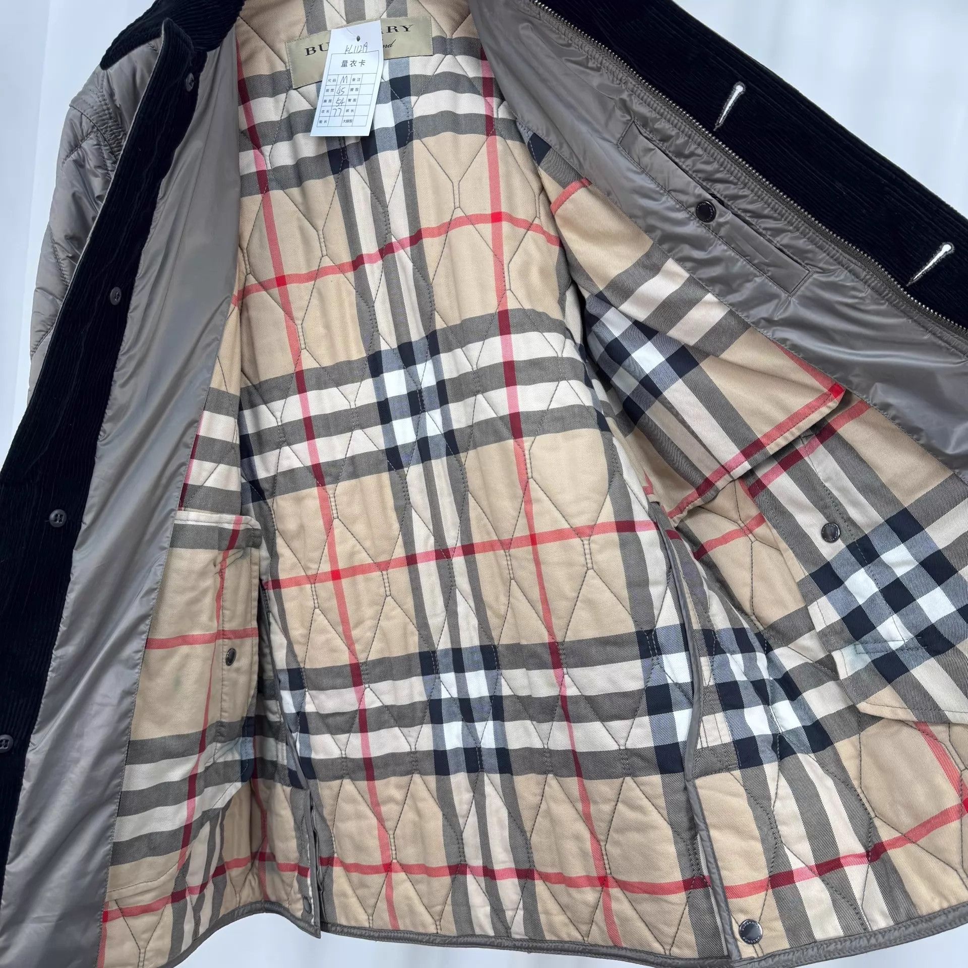 Burberry Burberry Cord Collar Quilted Check M Jacket 98 New Size US M / EU 48-50 / 2 - 5 Thumbnail