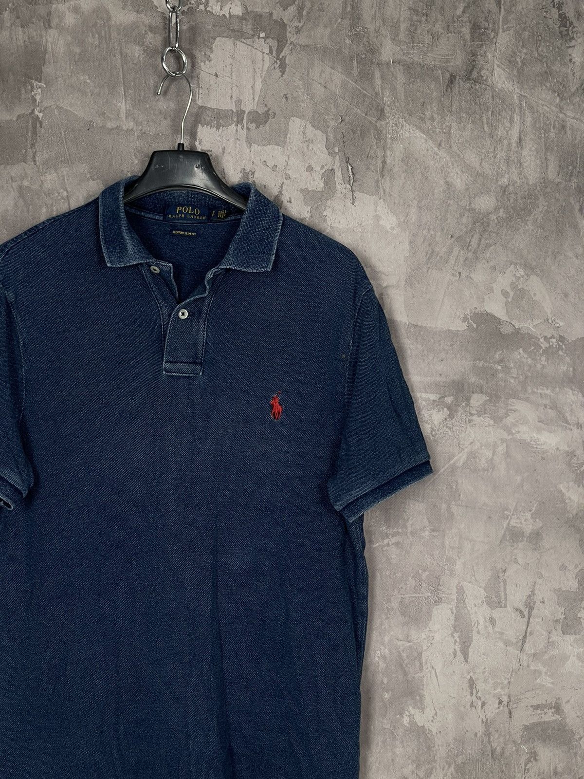Polo Ralph Lauren × Vintage Vintage Polo Ralph Lauren Factory Faded Y2K Denim T-shirt Size US S / EU 44-46 / 1 - 4 Thumbnail