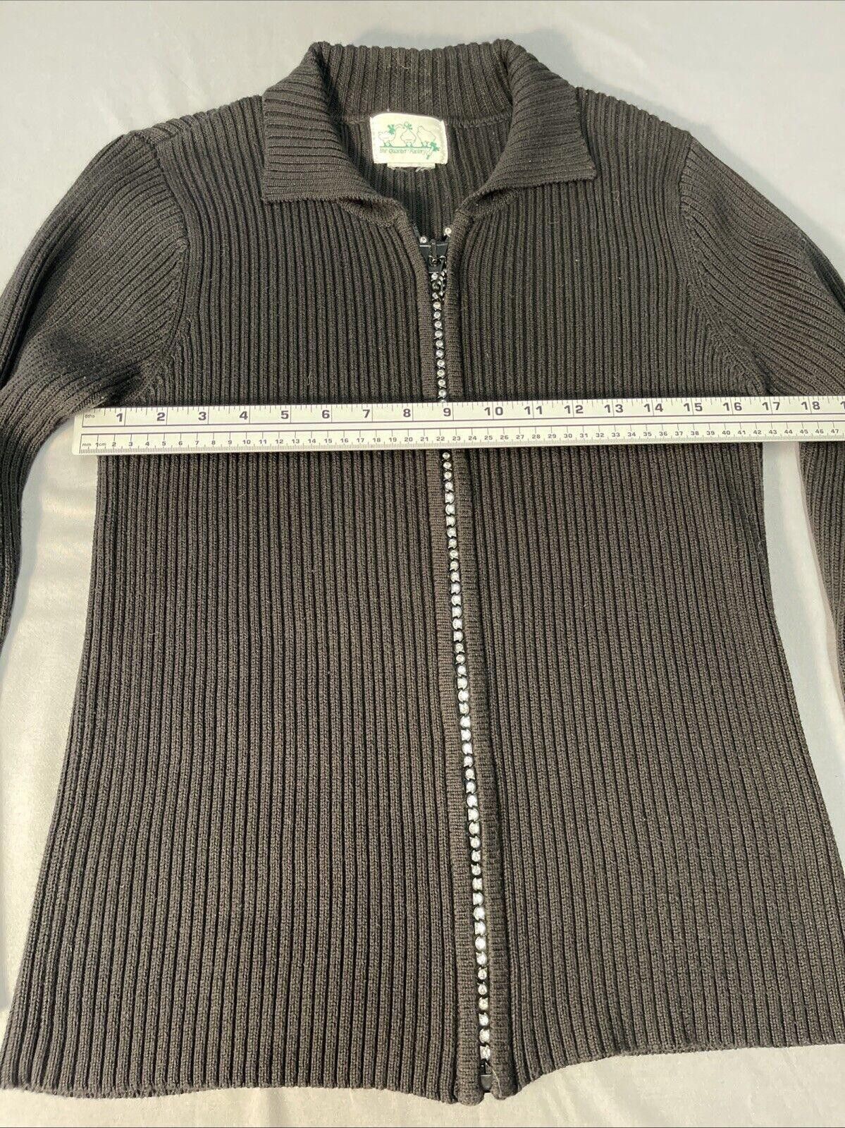 Designer SEE DESCRIPTION Quacker Factory Cardigan BLACK Jewel Size S / US 4 / IT 40 - 3 Thumbnail