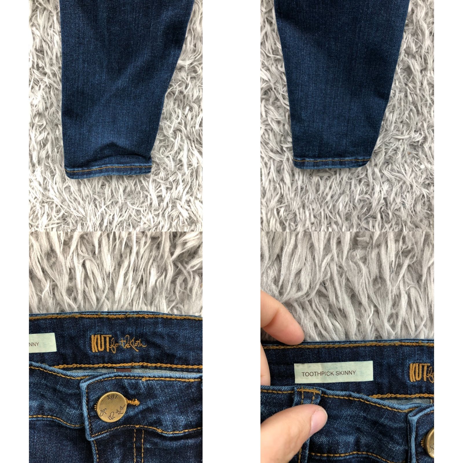 Vintage Kut From the Kloth Jeans Toothpick Skinny Size 4 Short Medium Wash Blue Womens Size 27" / US 4 / IT 40 - 8 Thumbnail