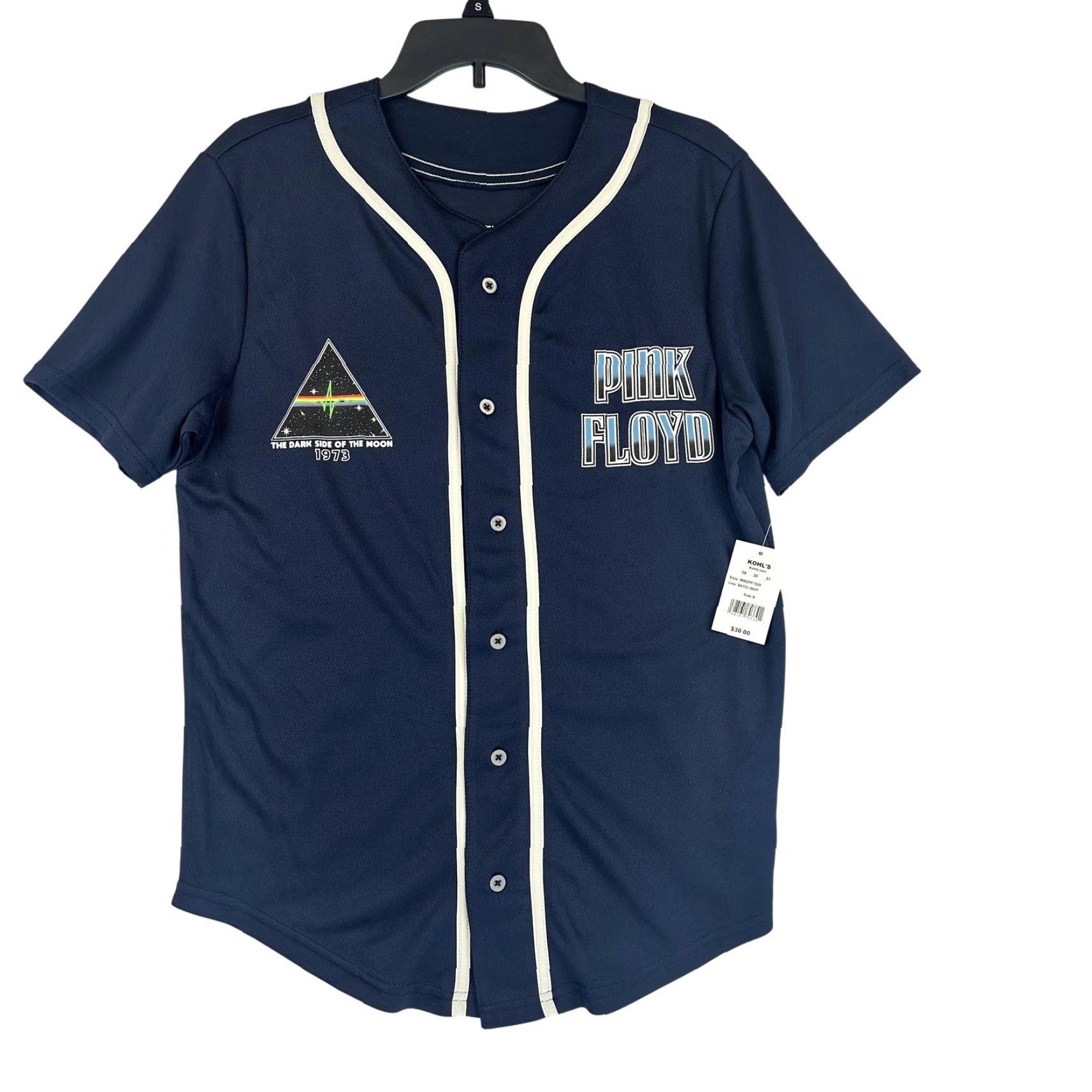 Vintage Pink Floyd Shirt Mens Small Navy Bayou Dark Side Moon 1973 Baseball Jersey New Size US S / EU 44-46 / 1 - 2 Thumbnail
