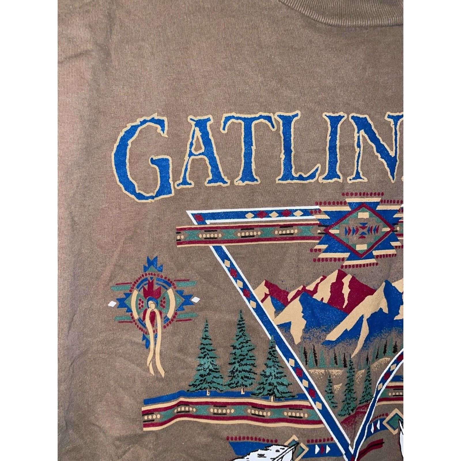 Vintage Vintage Gatlinburg Shirt Oneita Mountain Brown Tee 90s VTG L Size US L / EU 52-54 / 3 - 4 Thumbnail