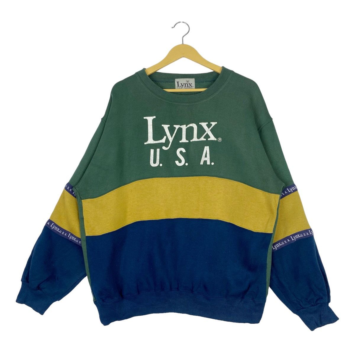 Designer × Vintage Lynx USA California Sweatshirt Crewneck Pullover Jumper Size US XL / EU 56 / 4 - 1 Thumbnail